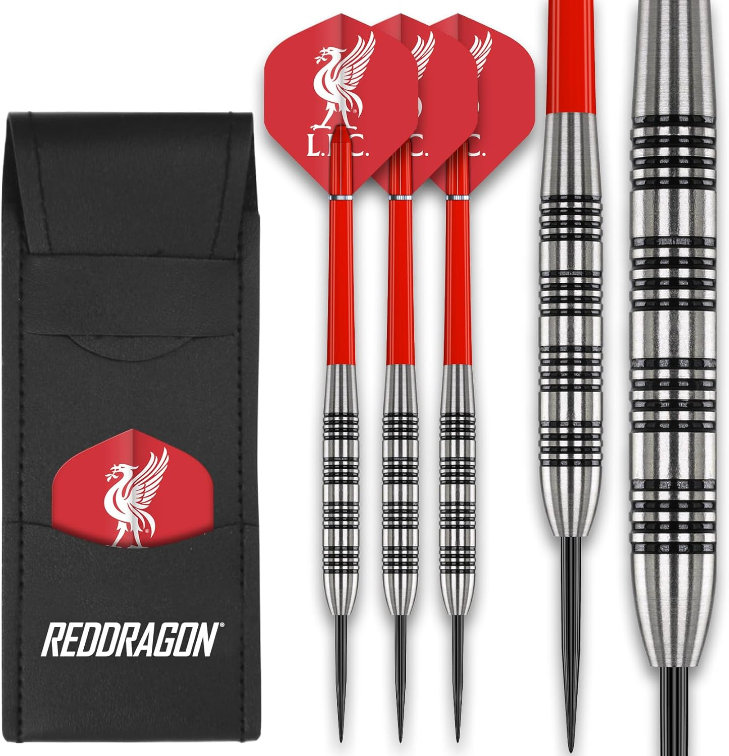 FOCO Official Licensed Football Club Flights with Red Dragon 24G Tungsten Dart Set image number 2