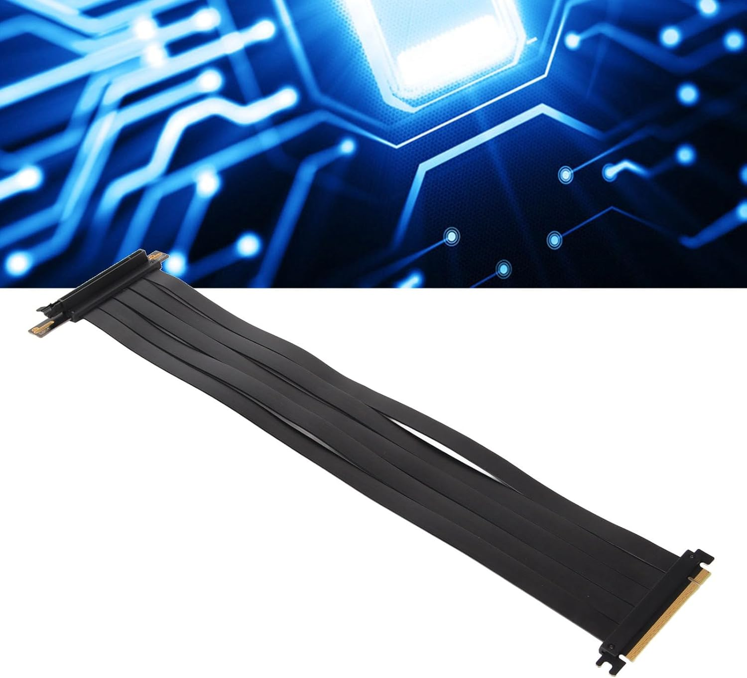 PCIE 4.0 16X Extreme High Speed Riser Cable, High Speed PCIE Riser Cable 180 Degrees, GPU Extension Card for RX6900XT RX6800XT Rtx3090Ti (45Cm) image number 4