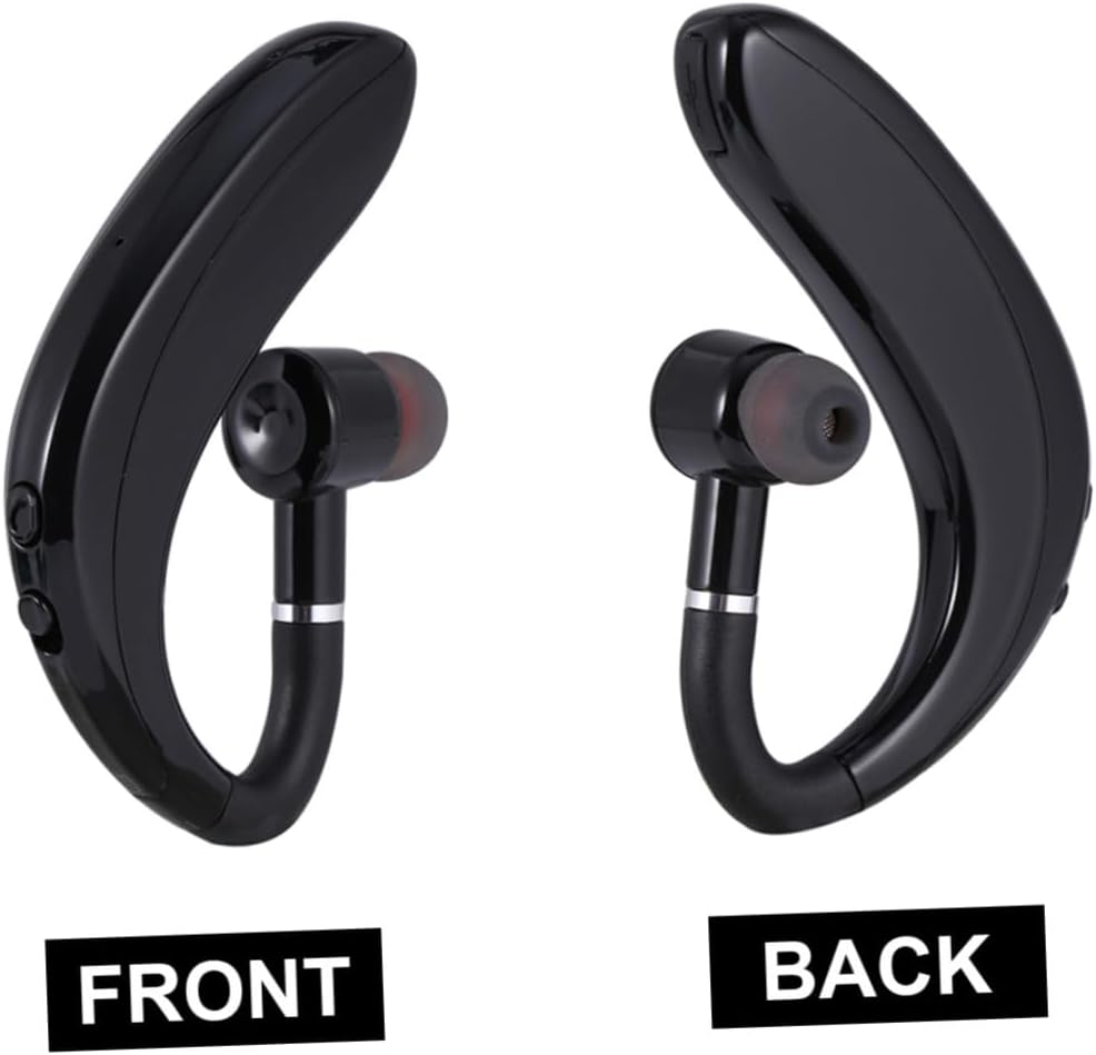 Gadpiparty Wireless Earphone Wireless Earpiece with Earhook for Driving and Workout, Single Side Wireless Earbud Long Battery Life, Business Style Black for Office and Sports Use image number 5