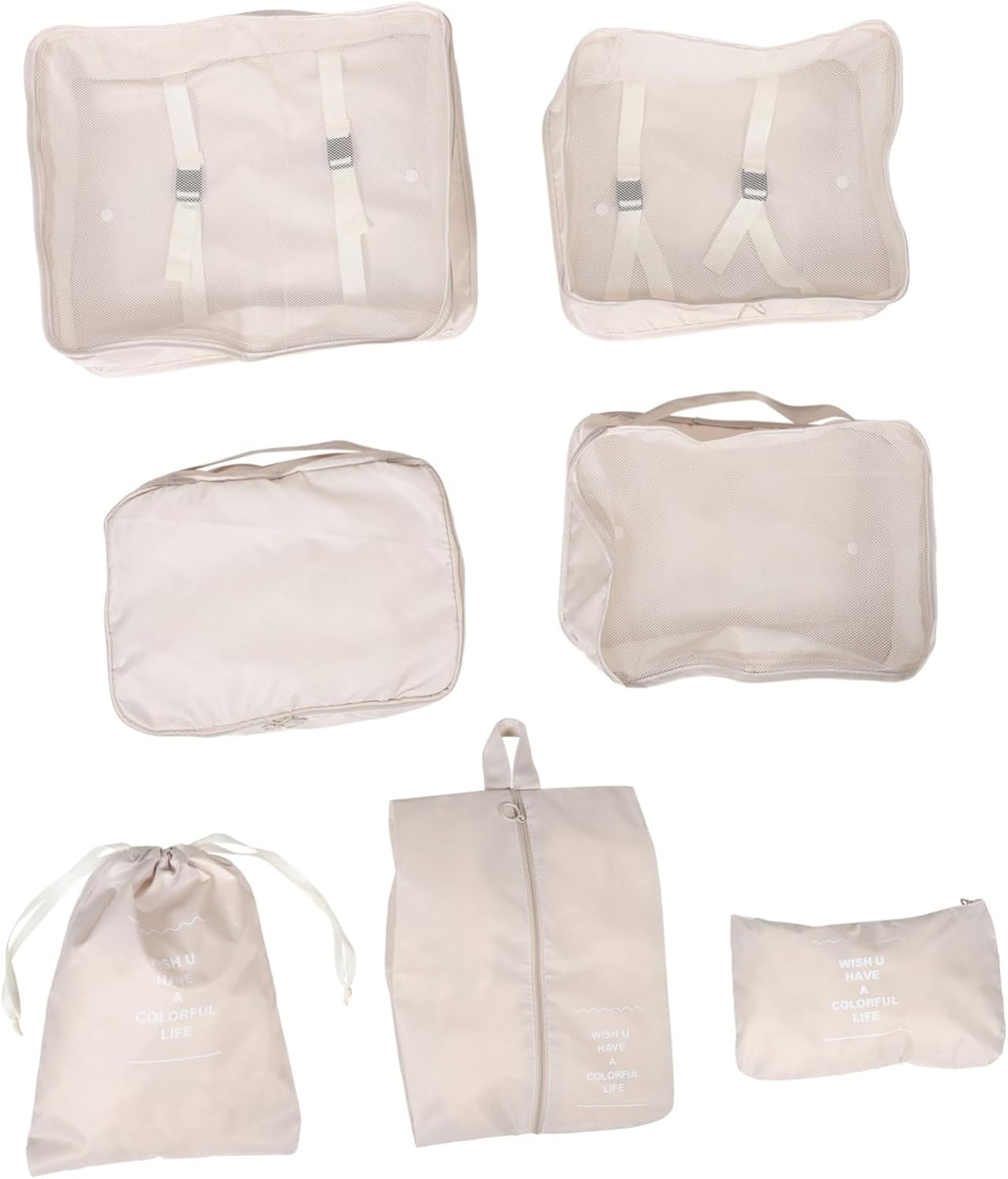 GAROZATION 7-Piece Packing Cubes Set Travel Clothes Organizer Suitcase Packing Cubes Toiletries Makeup Bag Suitcase Accessories Luggage Organizer Travel image number 3