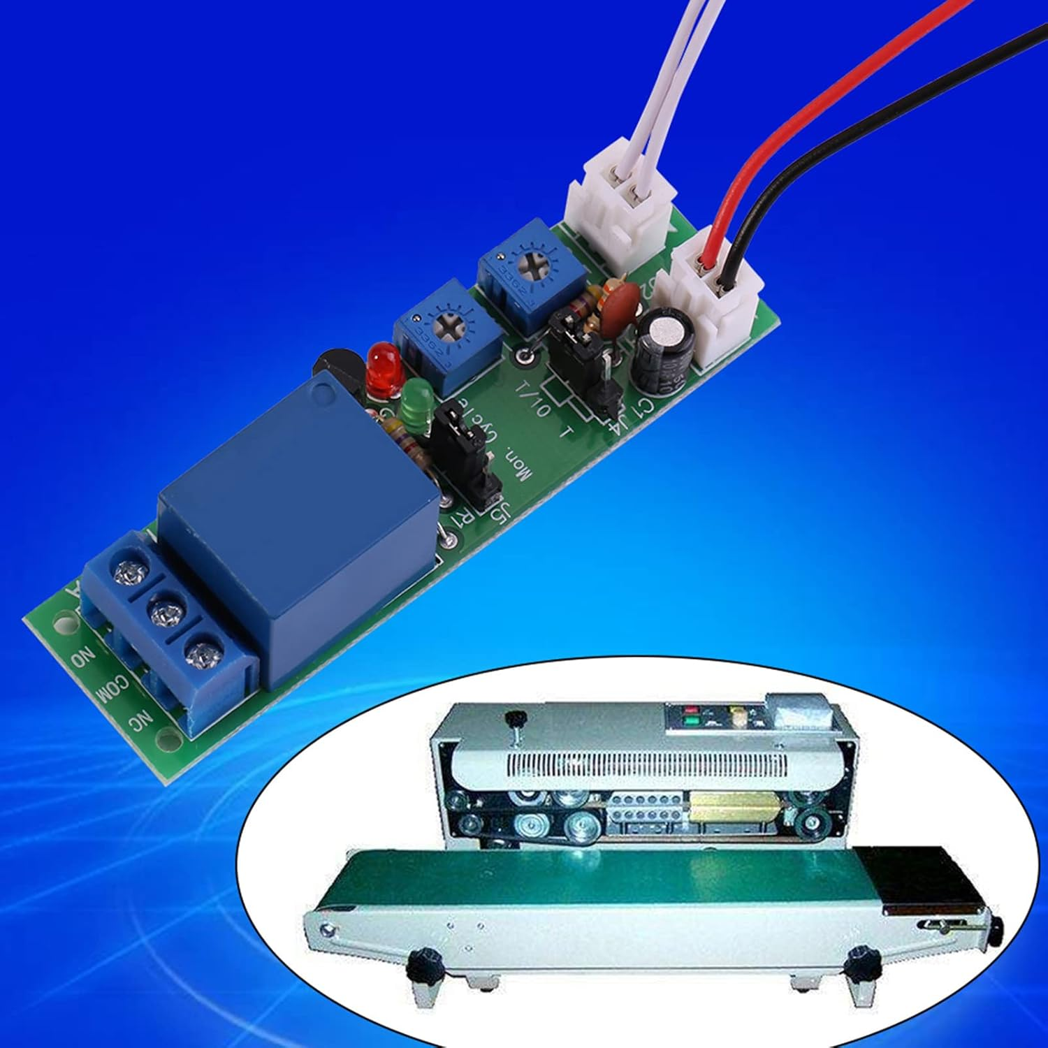 DC 12V Timer Switch Module - Adjustable Delay Turn off Timing Relay for Operating Equipment (0-120 Minutes)