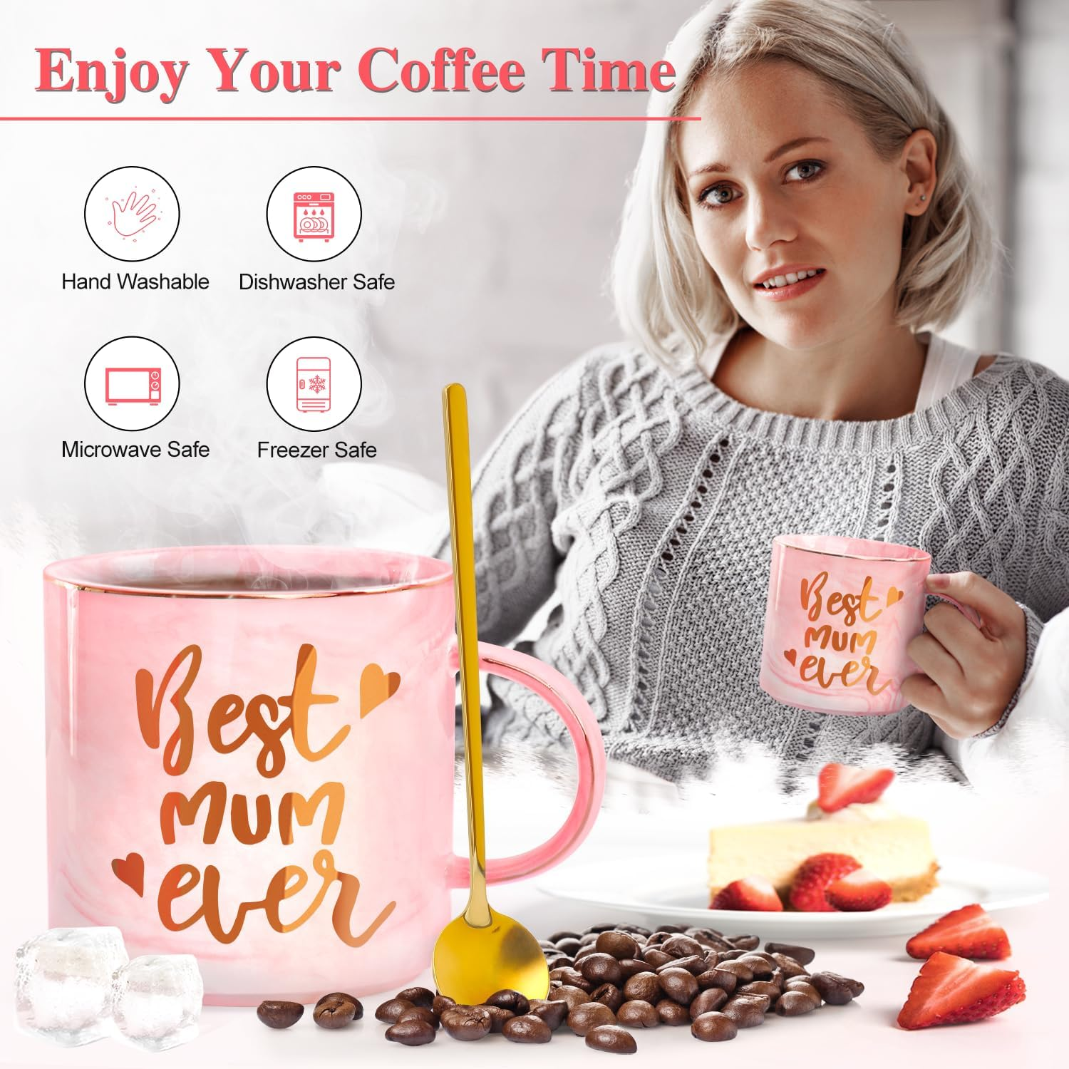 Birthday Gifts for Mum Her, Mum Birthday Gifts, Christmas Presents from Daughter Son Husband, Funny Personalised Presents for Mothers Day image number 5