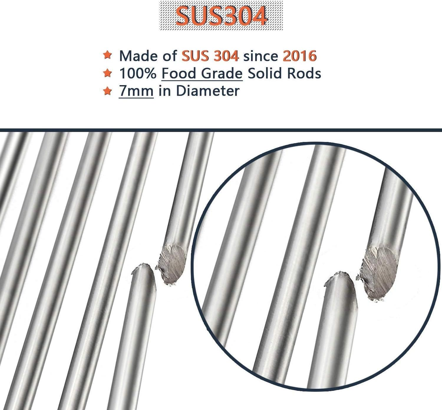 Hongso 7528 19.5 Inches #304 Stainless Steel Cooking Grill Grates Replacement for Weber Genesis E and S Series 300 E310 E320 S310 S320 Gas Grills, 2-Pack SCG528 image number 3