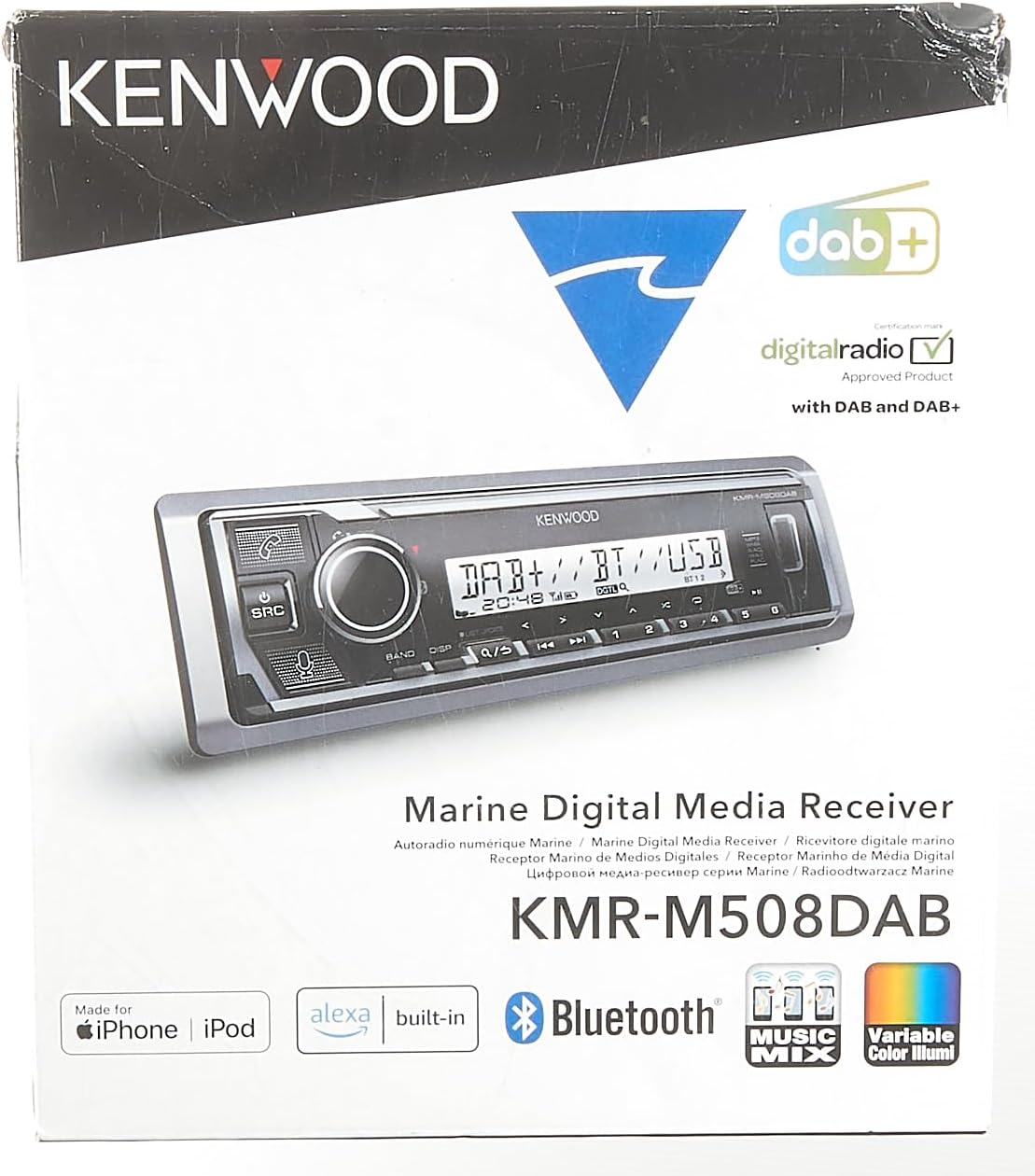 Kenwood KMR-M508DAB Marine Digital Media Receiver with DAB image number 1