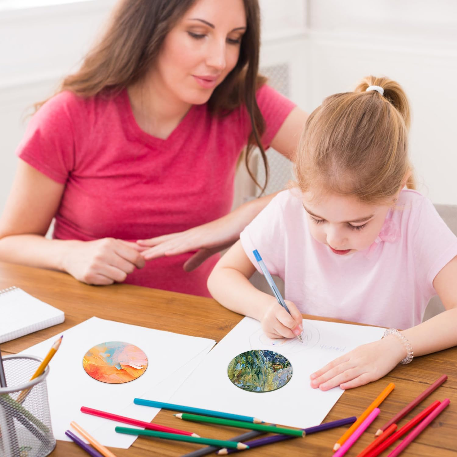 14 Pcs 5Cm Painting Stones, White/Black Thick round Rocks, Rock Painting Kit, Smooth Flat Stones River Stone for Arts, Craft, Painting, DIY and Home Decoration(6Pcs Black/ 8Pcs White) image number 5