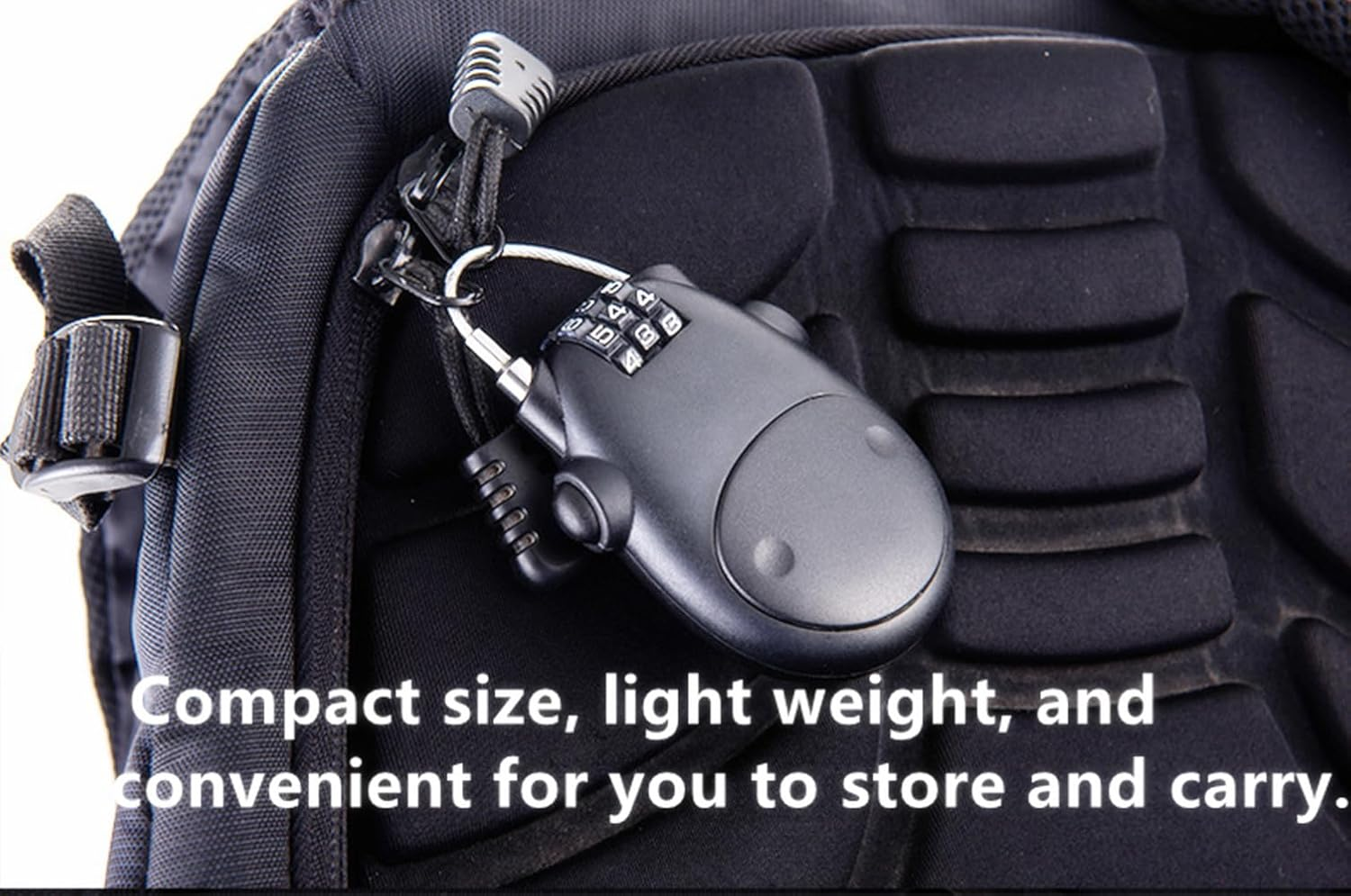 Anti-Theft Telescopic Wire Lock, 3 Position Combination Cable Padlock,Security Password Lock,Portable Padlock Locks for Luggage Locker, Wardrobe, Gym Locker,Motorcycle Helmet image number 3