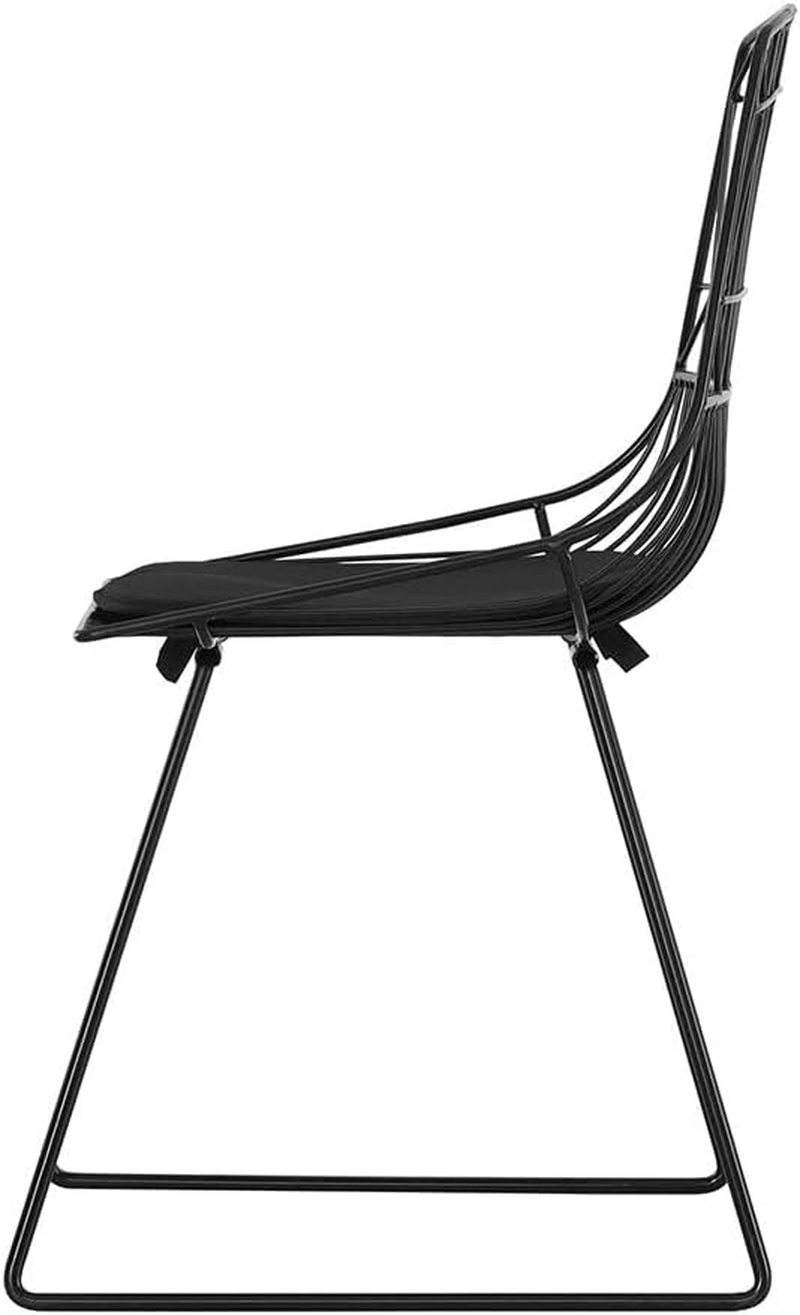 Gardeon Set of 2 Outdoor Dining Chairs, Steel Frame Patio Deck Chair Lounge Garden Furniture Seating Backyard Indoor, Water-Resistant All Weather with Ventilated Backrest Black image number 6