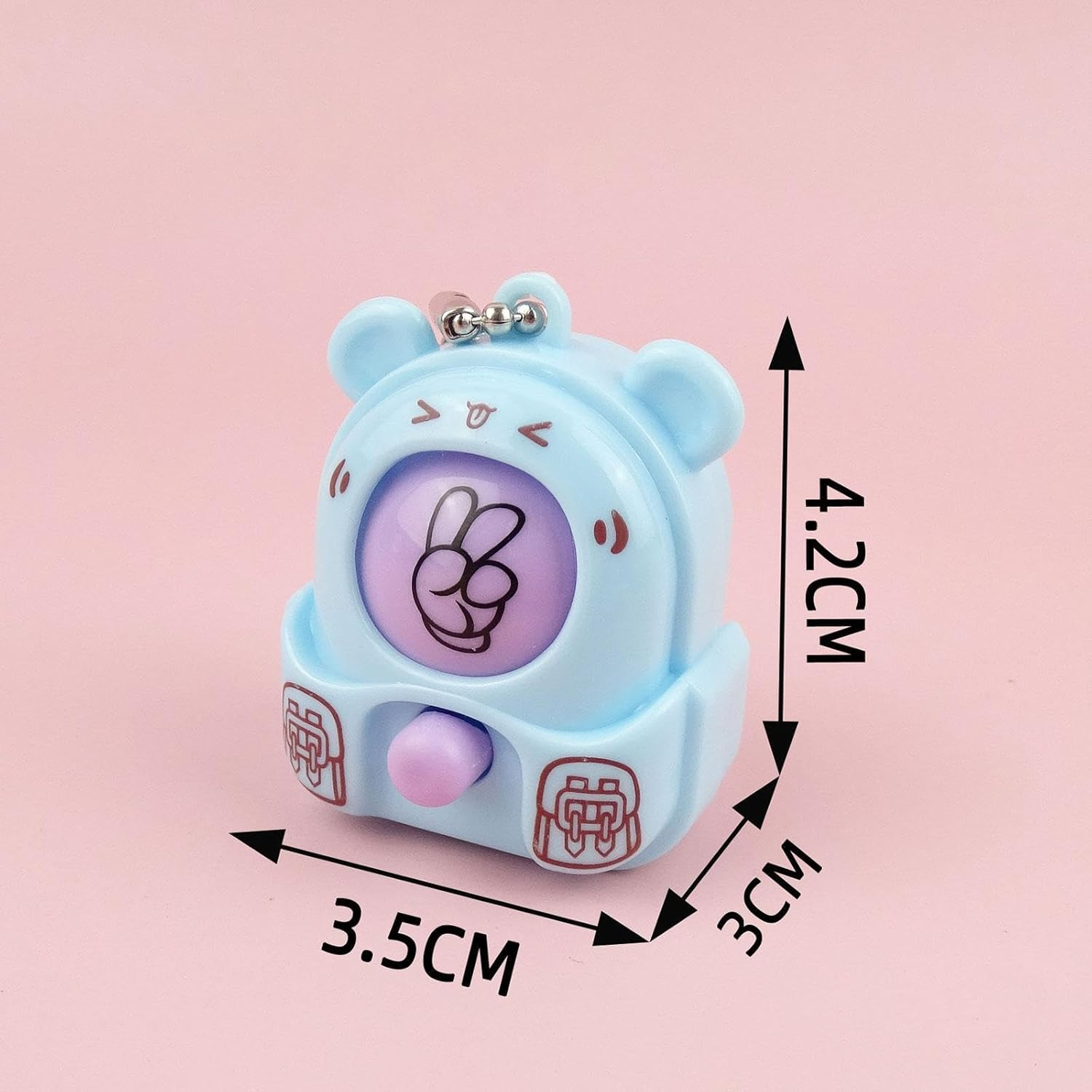 Generic 10Pcs Rock Paper Scissors Guessing Game Toys for Kids Gifts Mini Cartoon Toy with Keychain for Children And image number 1