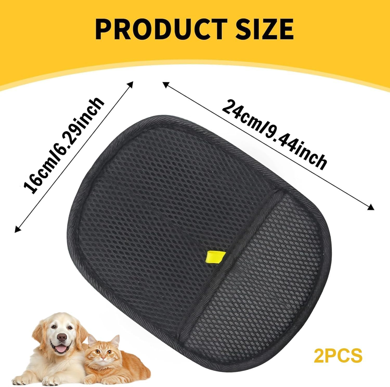 Upgraded Pet Hair Removal Gloves (2 Pack) - Electrostatic Dog & Cat Hair Remover for Furniture, Couch, Car Seats, Laundry - Reusable Grooming & Cleaning Gloves image number 1