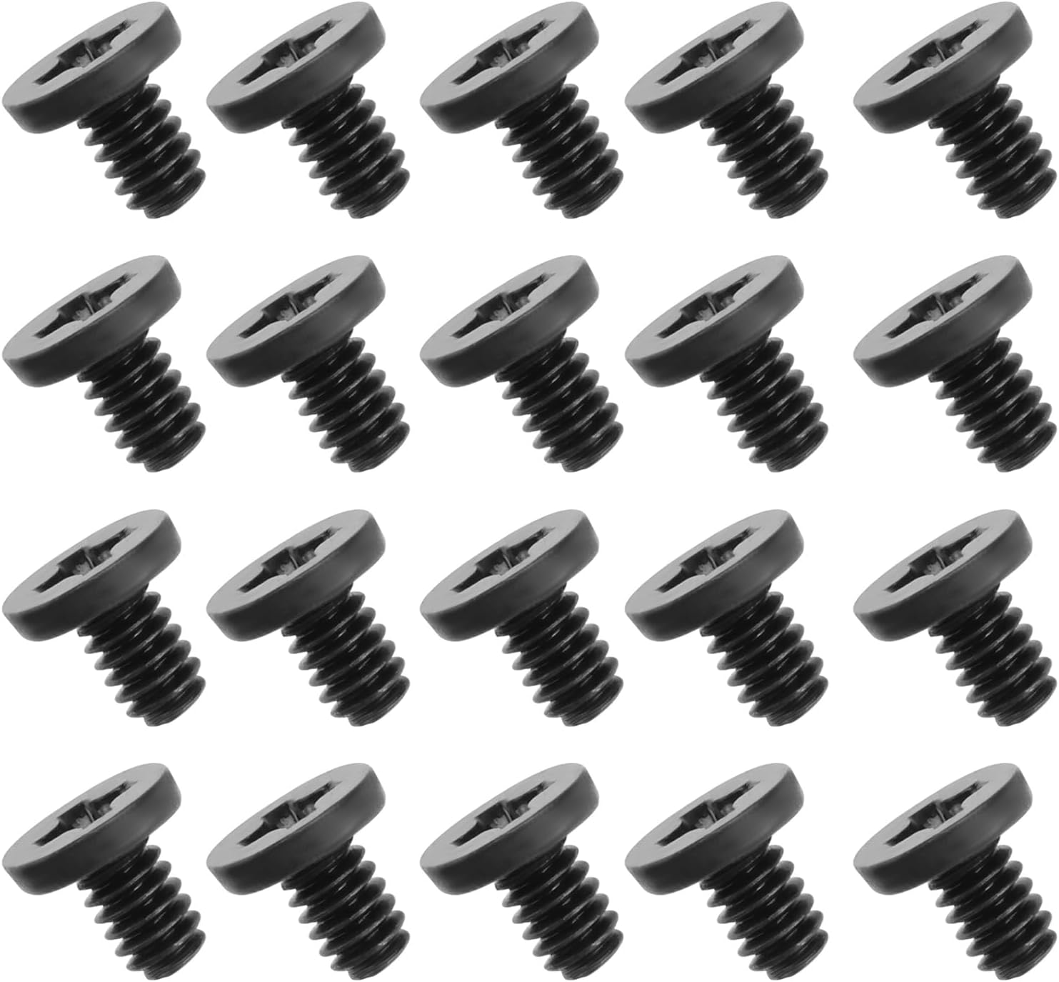 OTOTEC 200PCS M2 X 3Mm Replacement Phillips Flat Head Screw 4Mm Dia Screw Head Flat Head Screw for Laptop PC TV Fan Heatsink Switch, Black image number 4