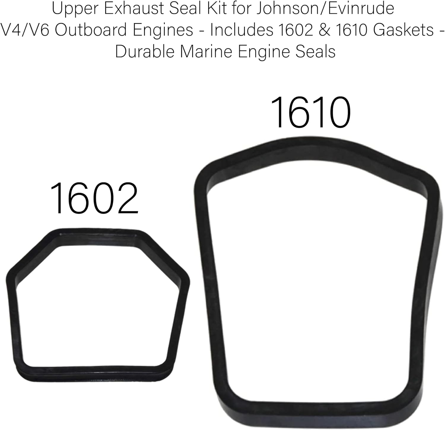 Johnson Evinrude Upper & Lower Exhaust Seal Kit &ndash; Fits 75-300 HP Outboards &ndash; Replaces 320936 & 320961 &ndash; Gearcase & Exhaust Housing Seals for 75-140-150-175-200-225-235-250-300 HP ETEC image number 2