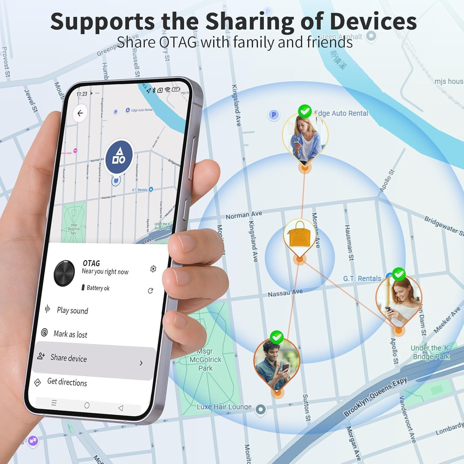 Poat Air Tracker Tag for Android, Smart Tag Luggage Works with Google Find My Device & Find Hub, Bluetooth Item Finder, Replaceable Battery, Waterproof, Item Finder for Keys, Luggage, Wallets & Pets image number 6