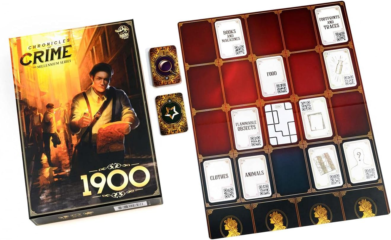 Lucky Duck Games Chronicles of Crime the Millennium Series - 1900 Board Game | Cooperative Murder Mystery Game for Kids and Adults | Ages 12+ | 1-4 Players | Avg. Playtime 60-90 Mins image number 5