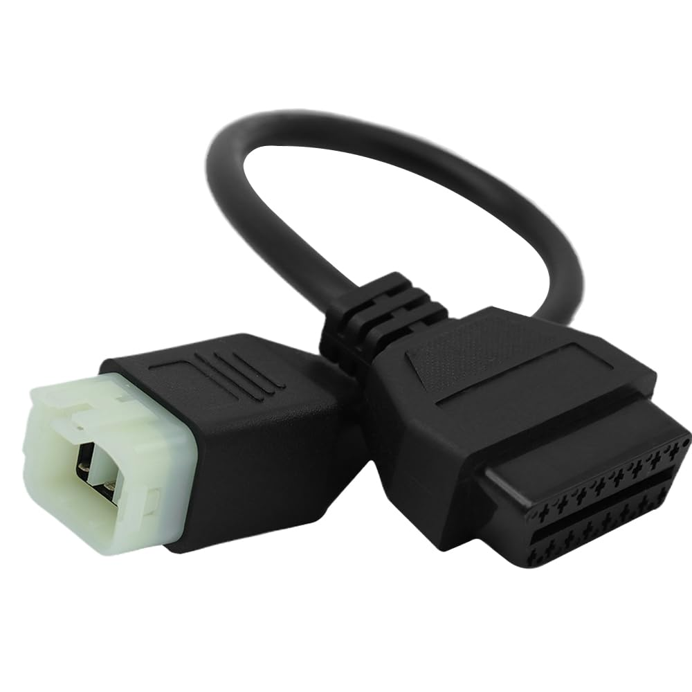 PARANNIC Motorcycle 6Pin to OBD OBD2 Diagnostic Adapter CANBUS Cable for Kawa-Saki Motorbike, Compatible with Diagnostic Scanner for Programming Reading Code ECU Tune image number 3