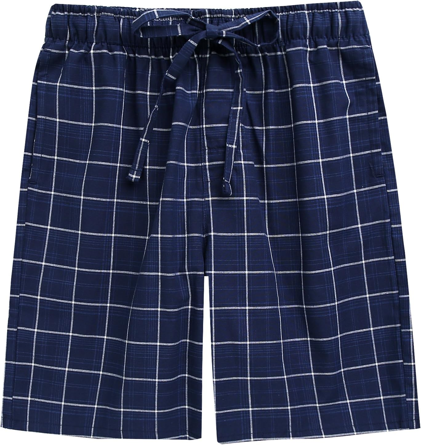 Kids Boys Woven Plaid Check Cotton Soft Lightweight Long Shorts Drawstring Pants with Pocket image number 3