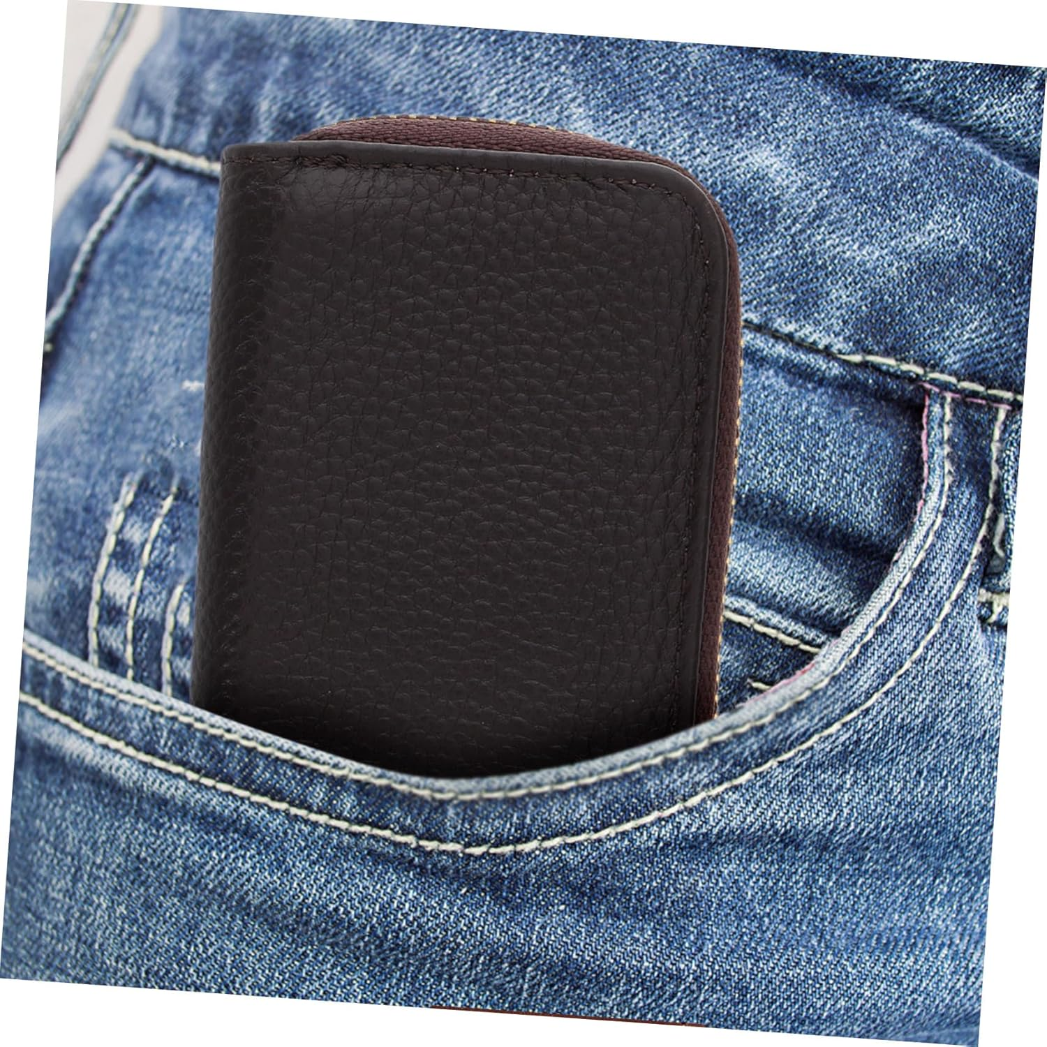 Large Capacity Key Bag Zipper Key Bag for Home and Travel Keyring Carabiner and Small Card Wallet Woman Function image number 5