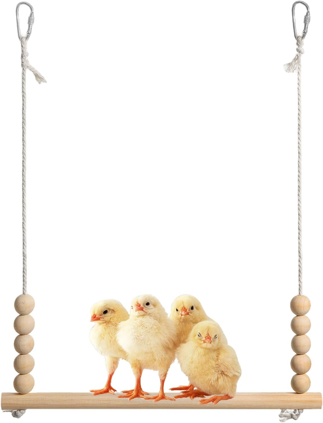 Chicken Swing - Wood Chicken Swing Toy | Perch Ladder Safe Play Enrichment Interactive Climbing Equipment for Backyard Farm Poultry Parrots Hens Rooster image number 5