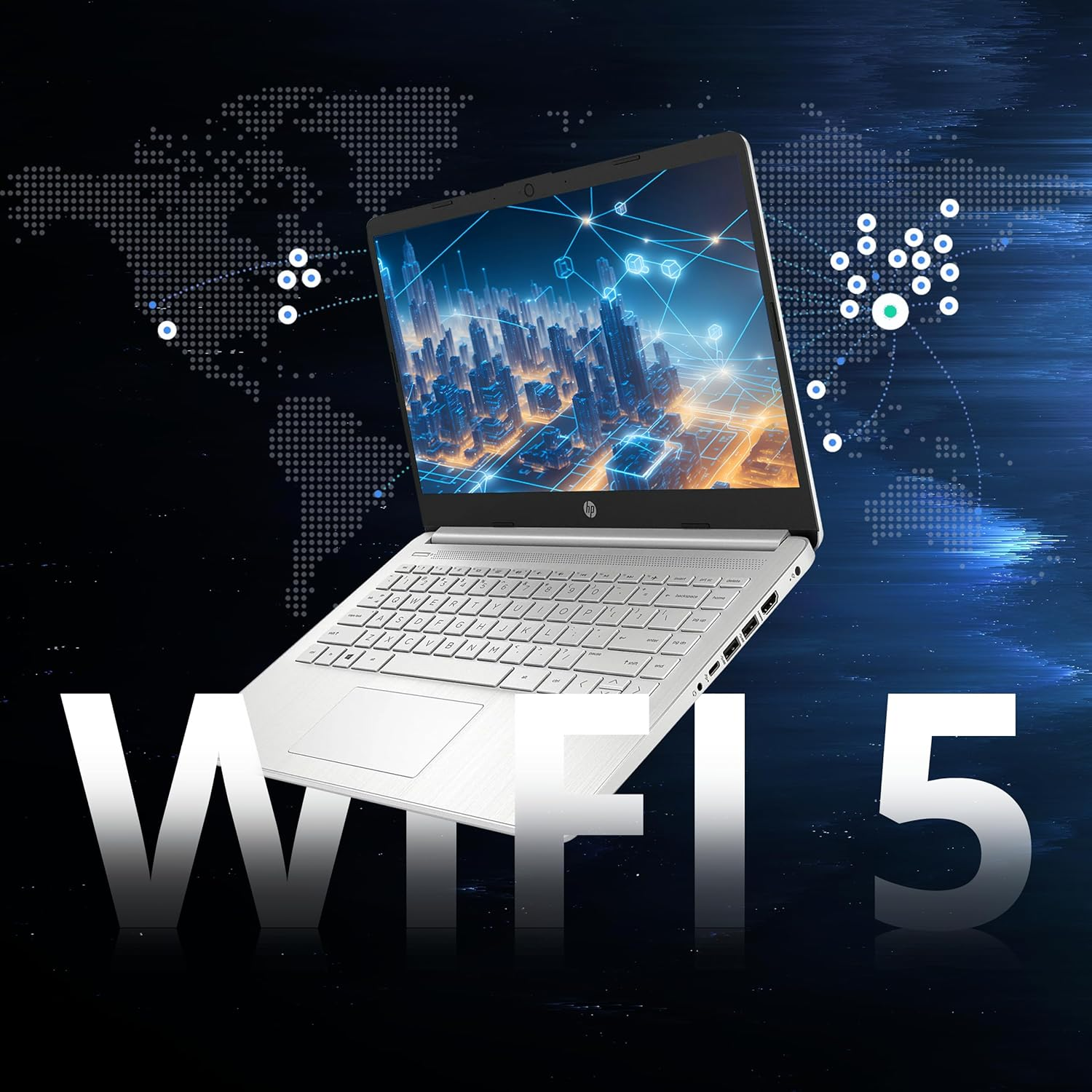 HP Flagship 14" Laptop with 1 Year Office 365 | 8GB RAM | 1.28TB Storage(128Gb Emmc & 160GB Docking Station & 1TB Cloud Storage) | Intel 4-Core Processor| Webcam | Wi-Fi | Windows 11 | Silver image number 4