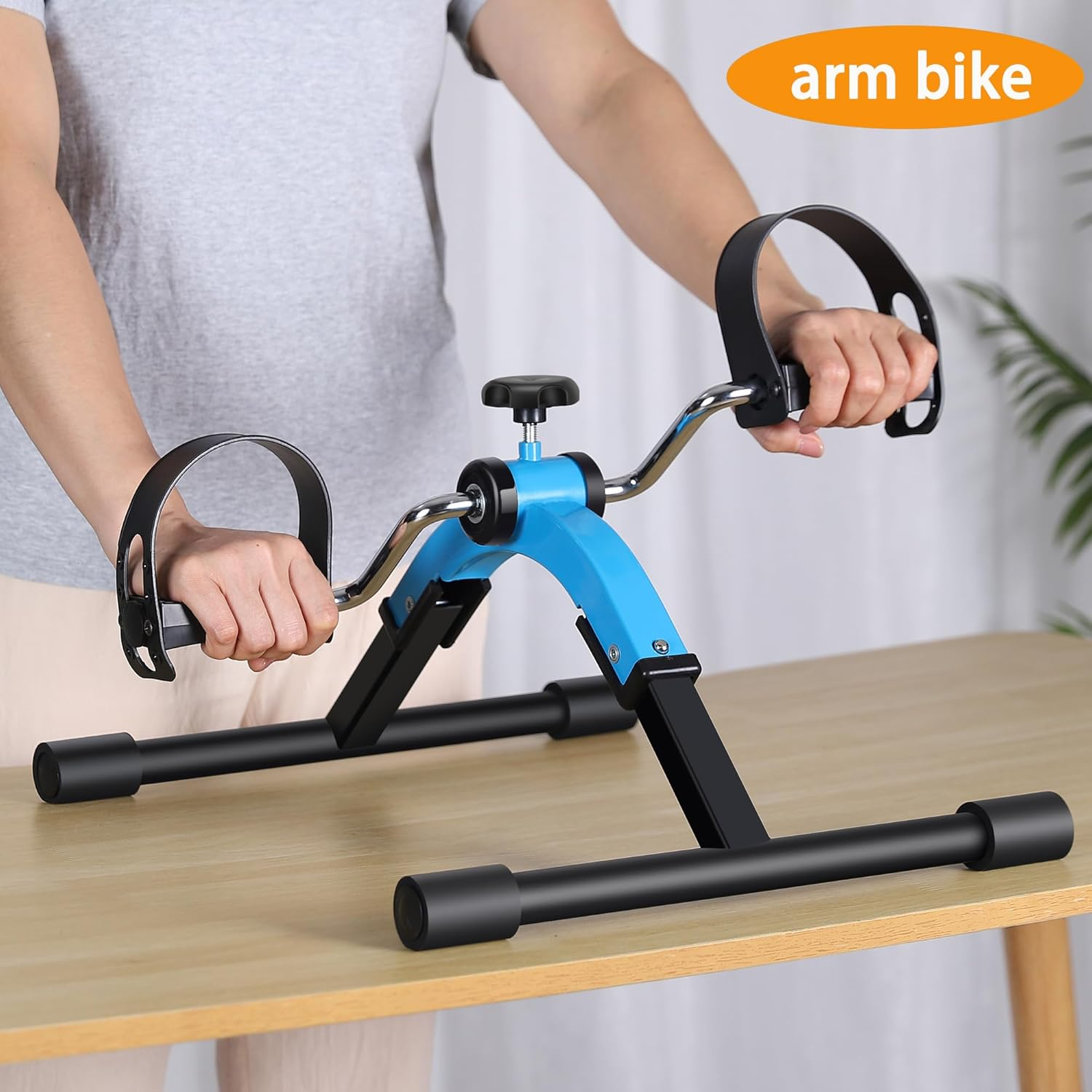 Pedal Exerciser Mini Exercise Bike for Leg and Arm Cycling Exercisce Foldable Pedaller image number 6