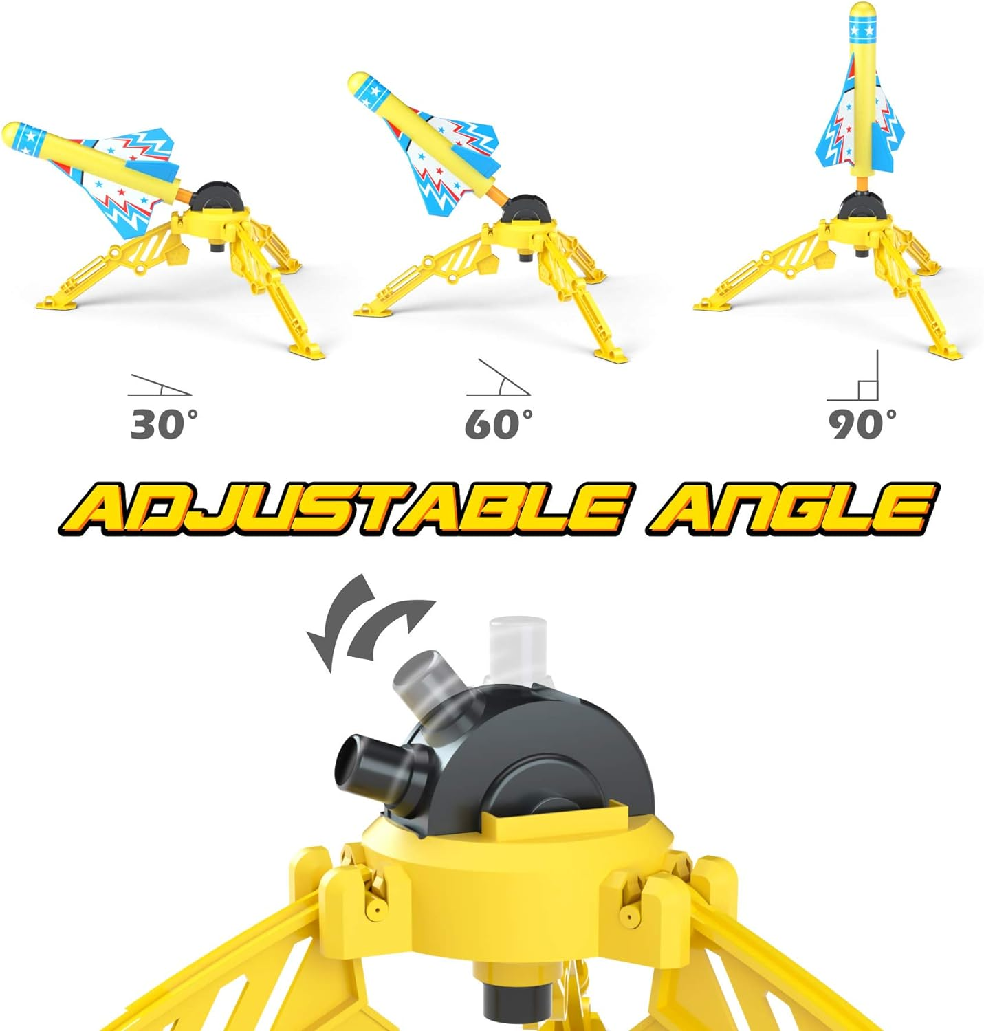 Jasonwell Toy Rocket Launcher for Kids Sturdy Stomp Launch Toys Fun Outdoor Toy for Kids Boys and Girls Age 5 6 7 8 9 10 Years Old with 3 Foam Rockets and 3 Stunt Planes Gift