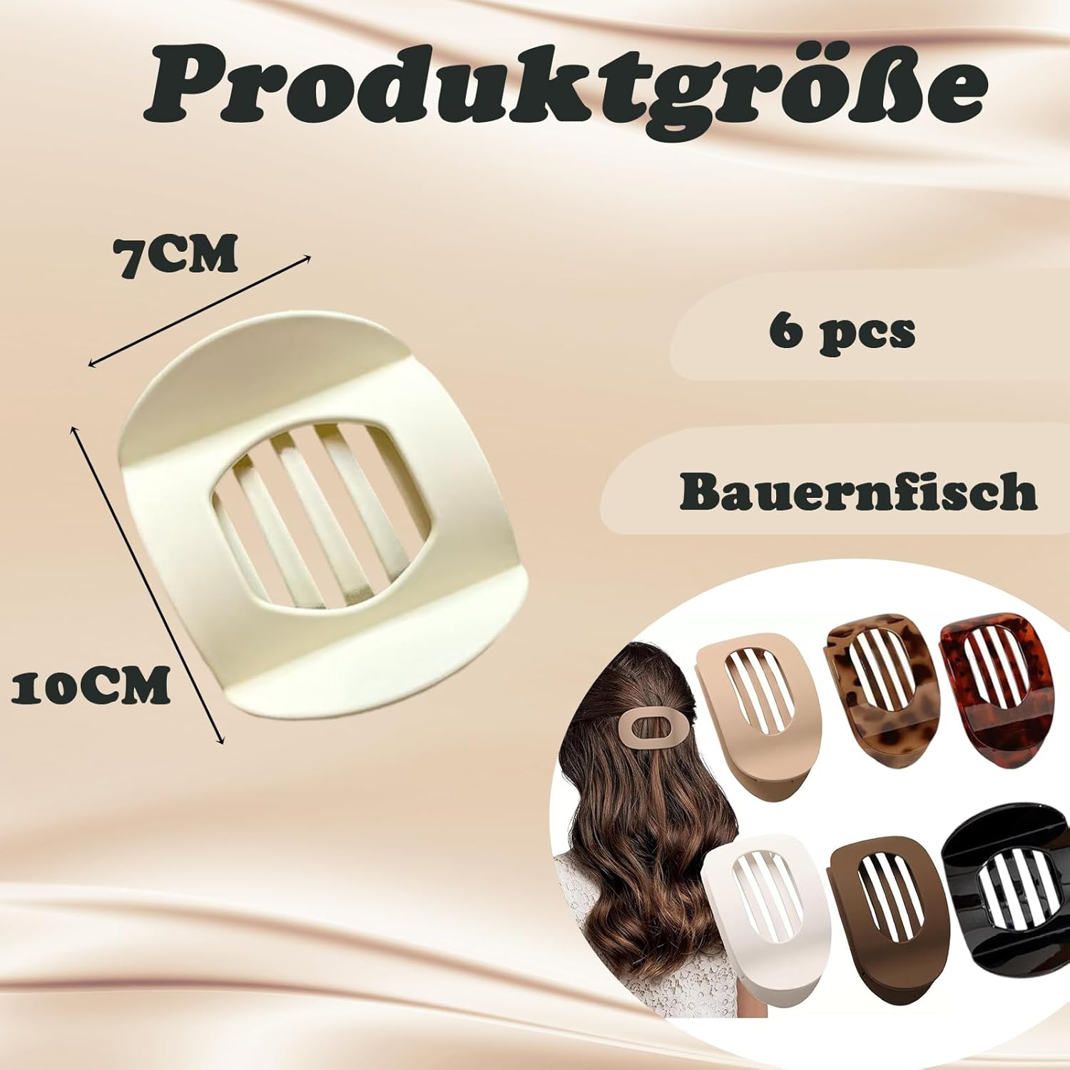 Pack of 6 Flat Hair Clips, Flat Hair Clips, Women'S Set, Non-Slip Hair Clips for Thin Hair, Flat Hair Clips for Everyday, Party and Styling, Gift for Girlfriends (6 Colours) image number 6