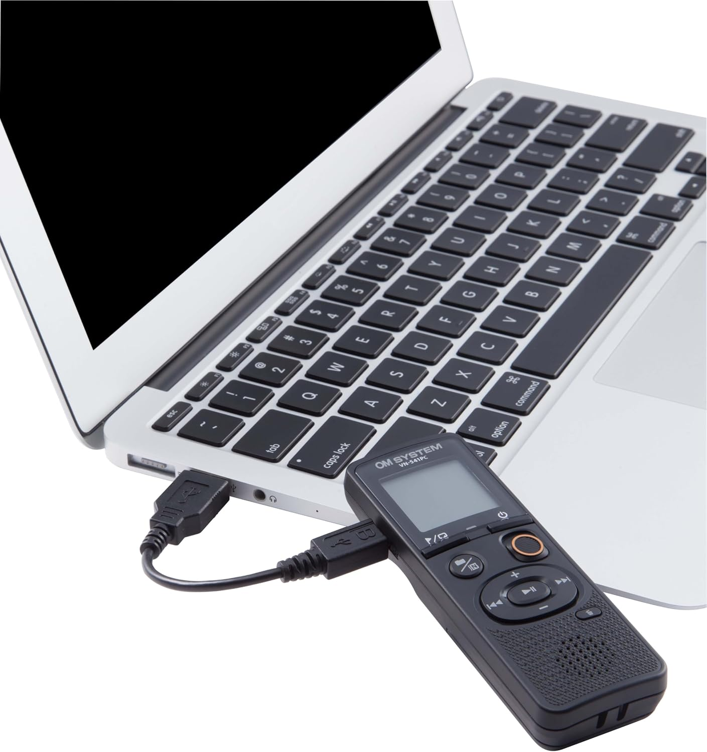 OM SYSTEM VN-541 PC Digital Voice Recorder with Omnidirectional Microphone, One-Touch Recording, Noise Cancellation & 4 GB Memory