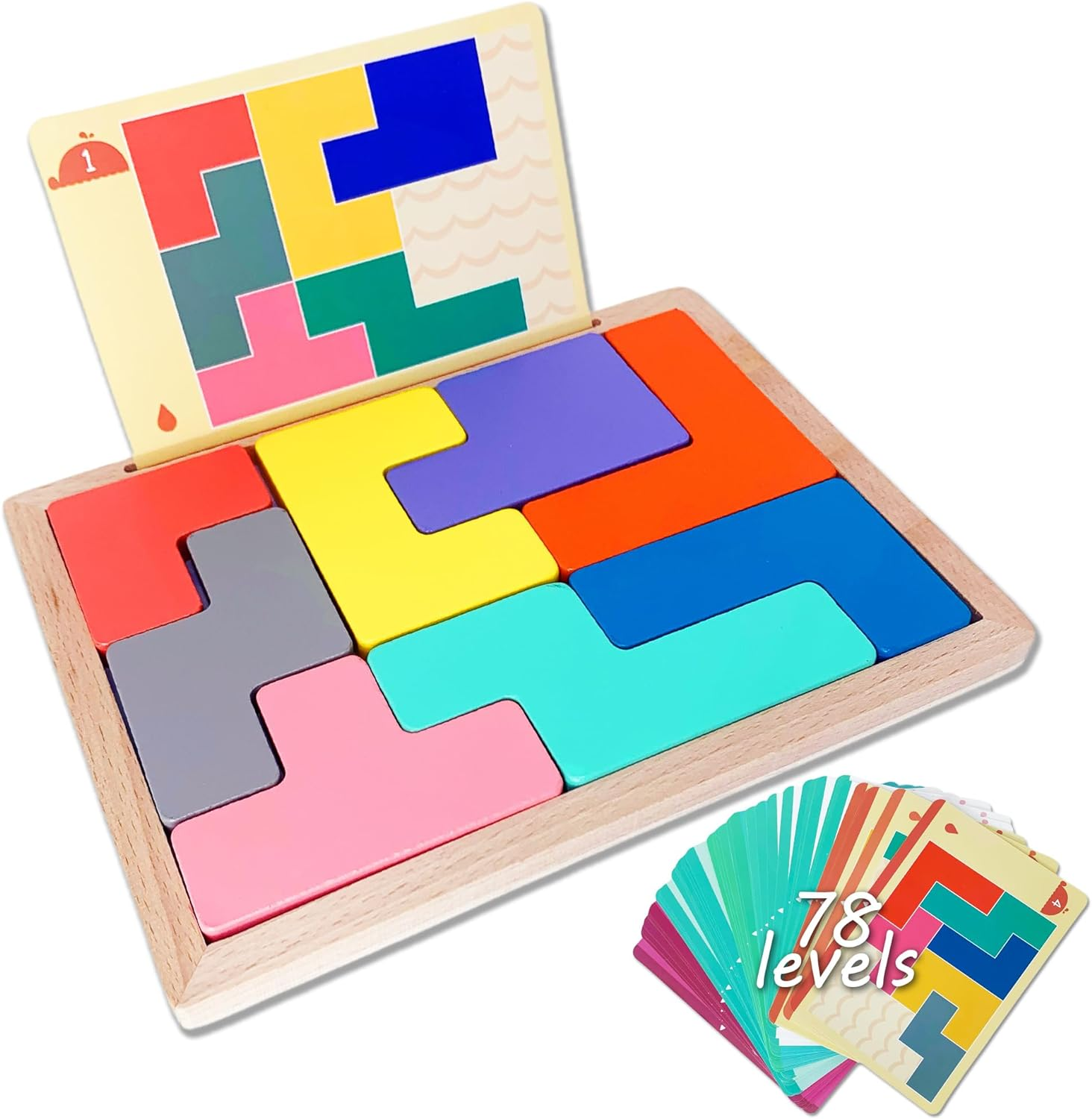 Dementia Activities for Seniors - Wooden Puzzle Pattern Blocks Products for Elderly with Dementia Products for Alzheimers Patients Easy Memory Gift image number 1
