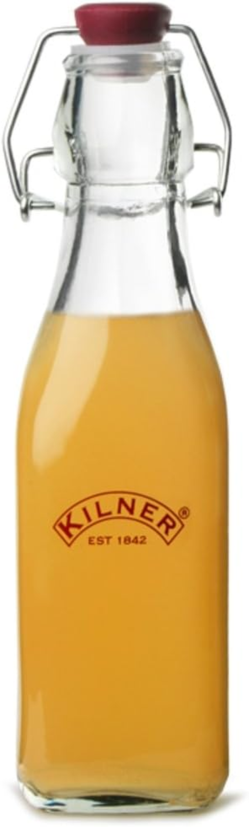 Kilner Square Clip Top Bottle, 250Ml, Clear 0025.470