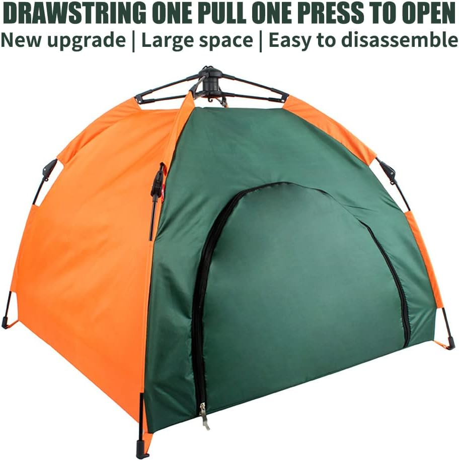 LIFEBEA Pet Tent for Dogs & Cats - Portable, 31-Inch-Wide X 24.4-Inch-Tall Cat and Puppy Dog Playpen - Indoor or Outdoor Pen for Small, Medium Pets-Orange image number 3