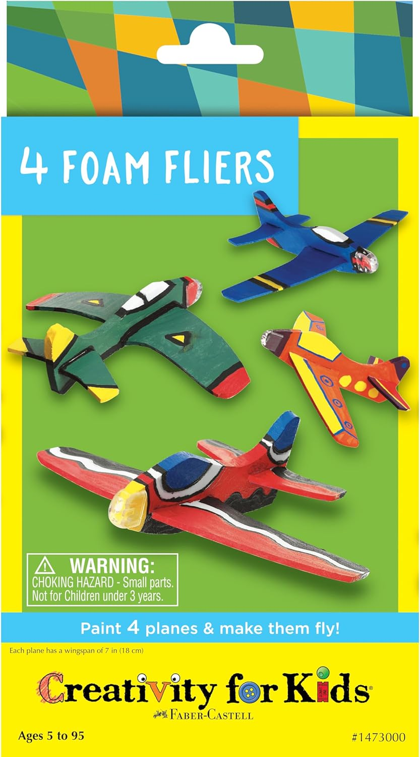Creativity for Kids Four Foam Fliers Mini Craft Kit - Paint 4 Foam Airplanes image number 6