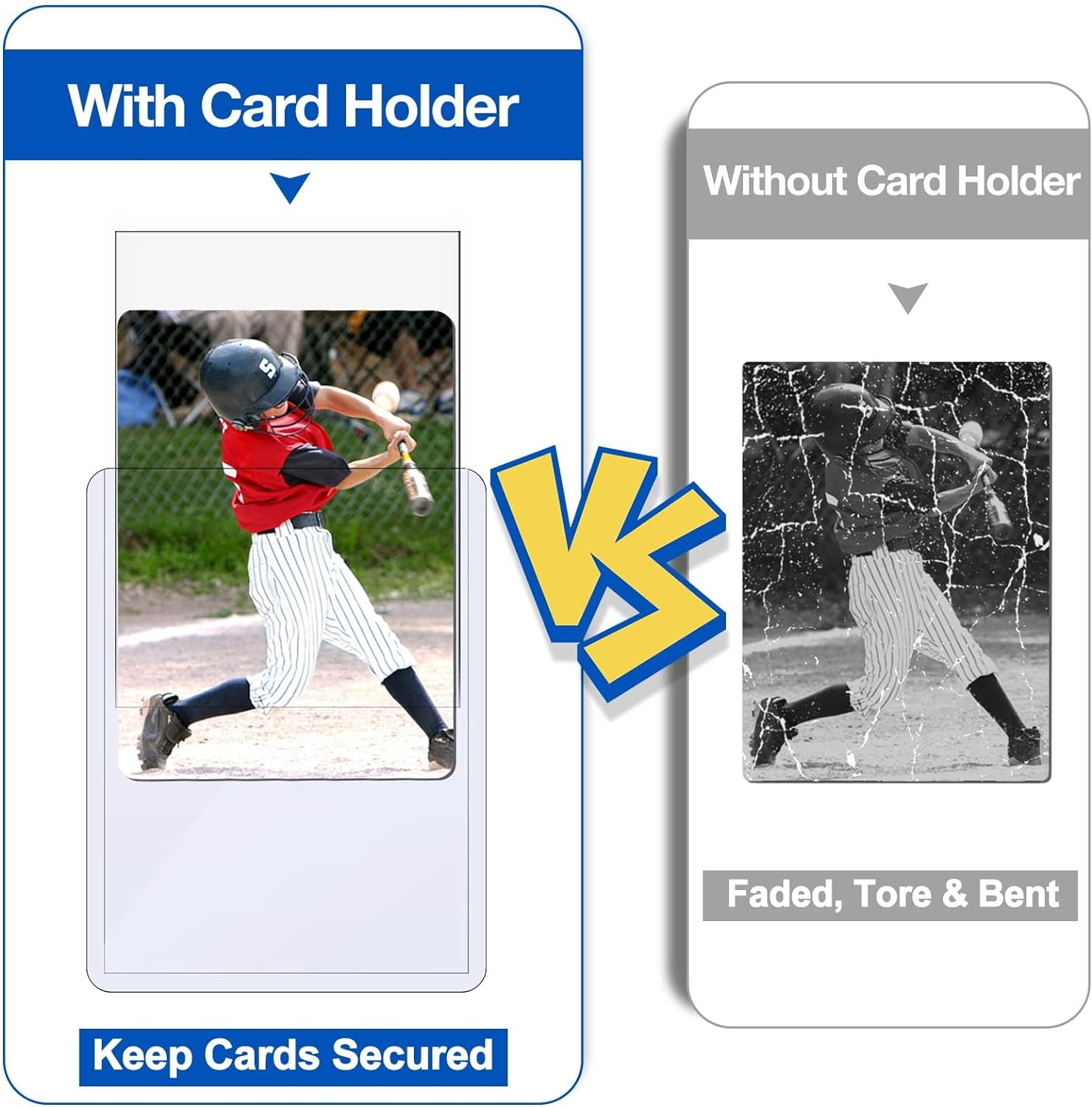 YOZOTI 400 Card Sleeves Top Loaders for Cards, 3"X4" Baseball Card Protectors Hard Plastic, Premium Toploaders Holder for Trading Sports Football Game Cards (200 Hard Sleeves + 200 Soft Sleeves) image number 1