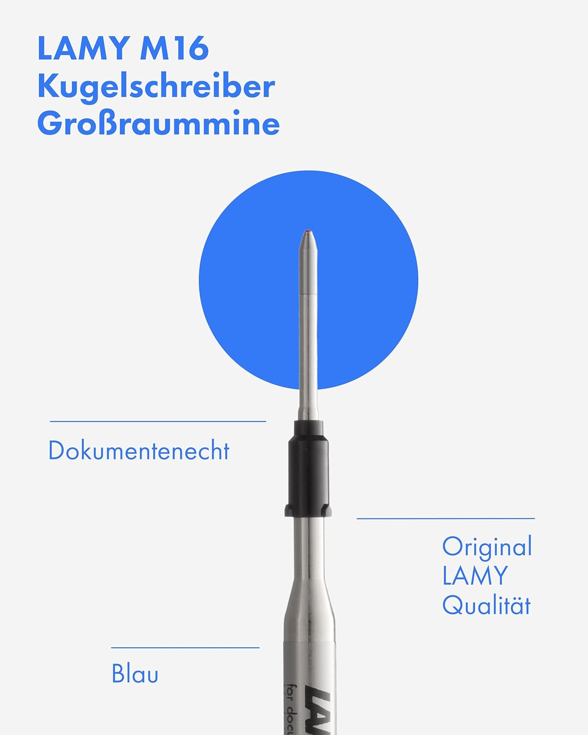 Lamy M16 Blue Broad for Lamy Ballpoint Pen image number 1