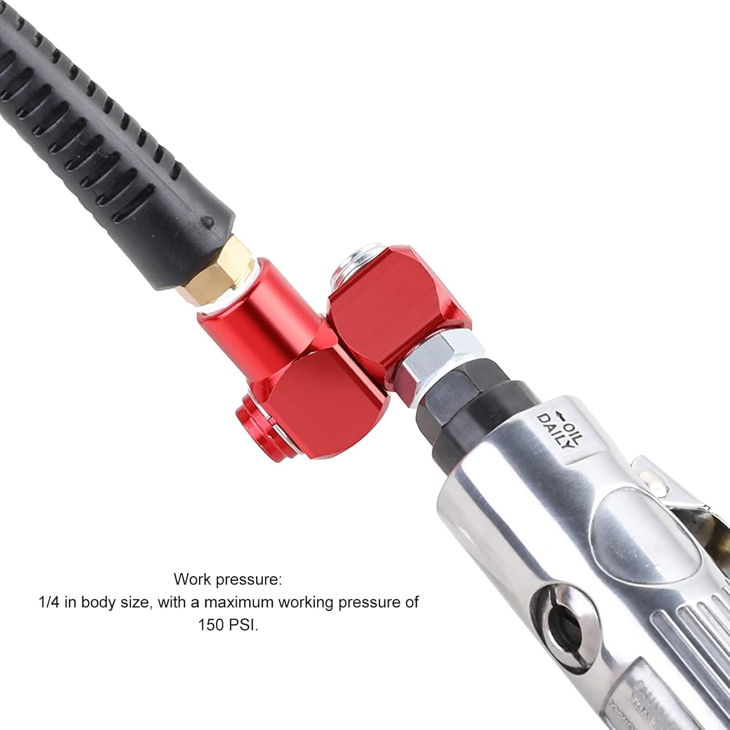 360 Degree Air Hose Connector, NPT Thread Industrial Air Fittings, Pneumatic Tool Adapter, for Pneumatic Tool image number 5