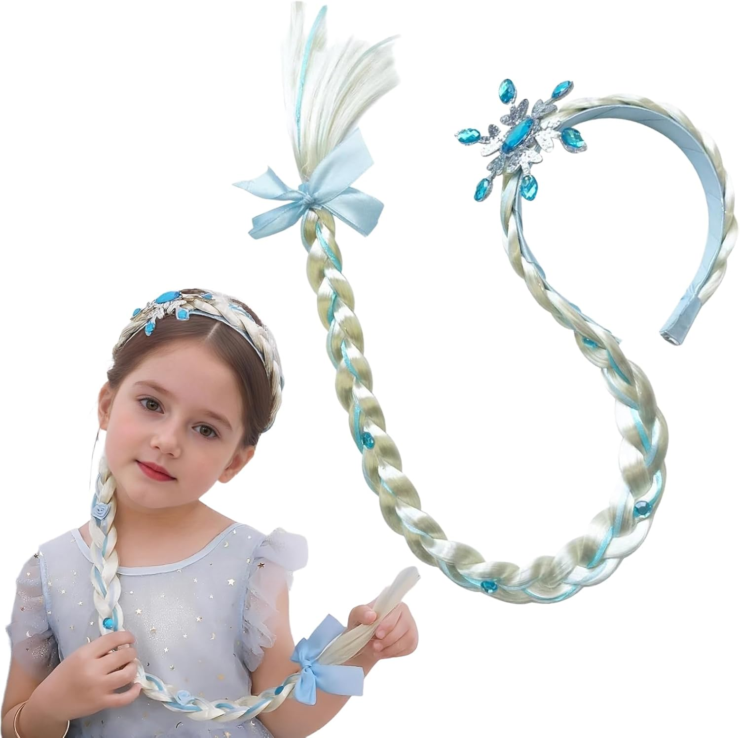 Children'S Hair Strands, Cosplay Braid, Hair Accessories, Wig Children, Girls Wigs Hairpiece, Headband Braid, Long Hair Wig Braids for Girls, Children'S Wigs for Girls image number 4