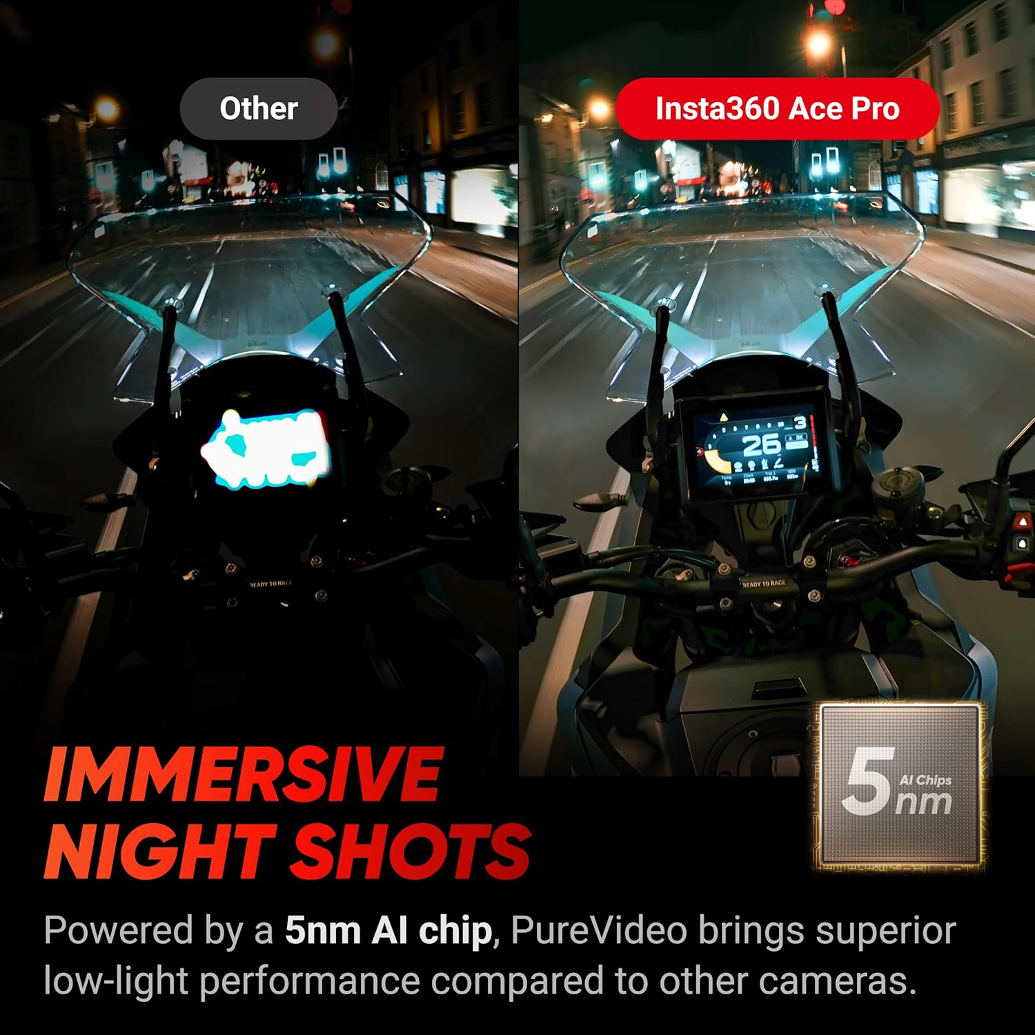 Insta360 Ace Pro - Waterproof Action Camera Co-Engineered with Leica, Flagship 1/1.3" Sensor and AI Noise Reduction for Unbeatable Image Quality, 4K120Fps, 2.4" Flip Screen & Advanced AI Features image number 6