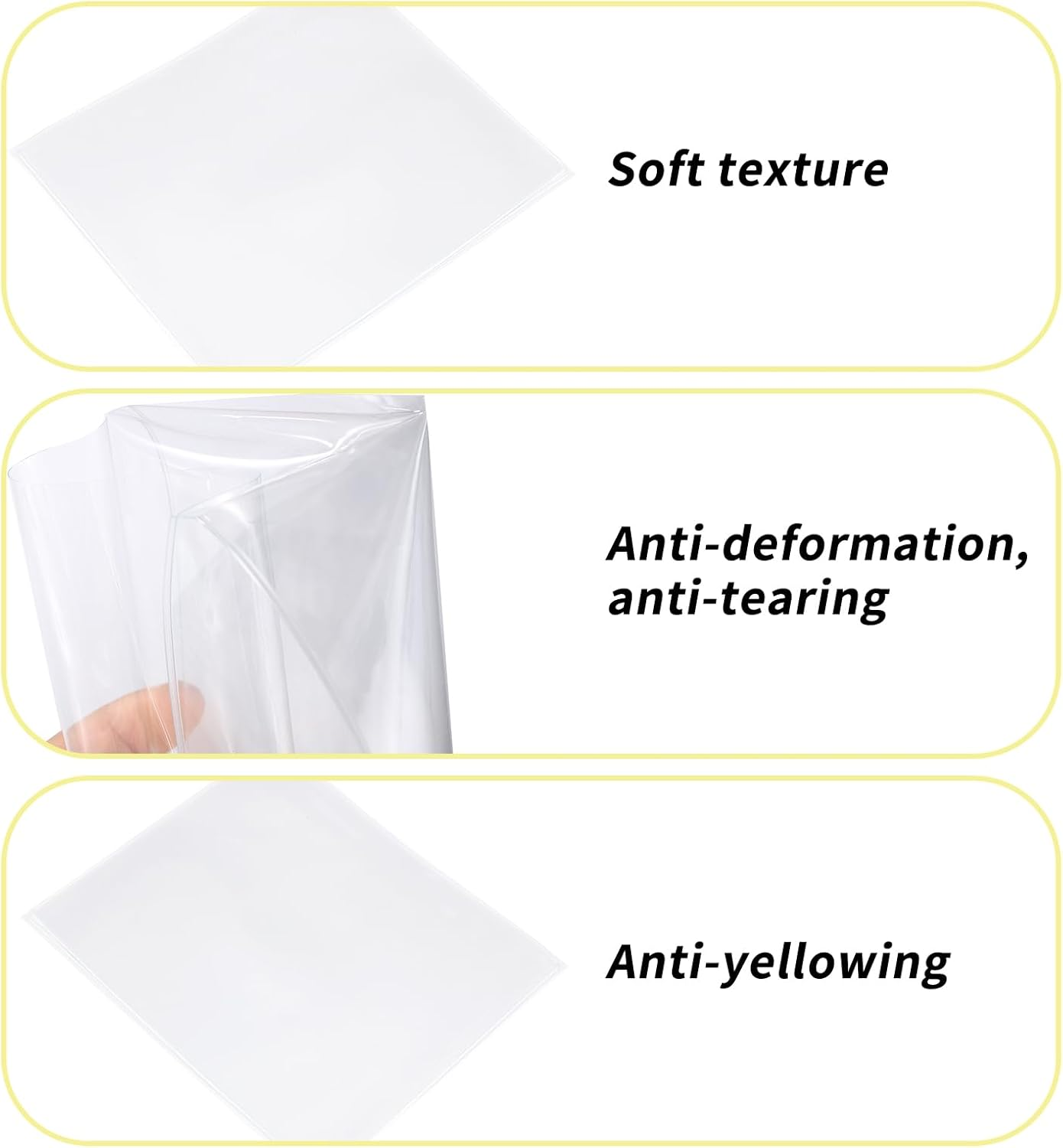 Lyreh 4Pcs Mahjong Card Protector Cover, 6.4X5.3 Inch 2025 Clear Mahjong Card Sleeve PVC Card Holder Case Protector Accessories Gifts image number 6