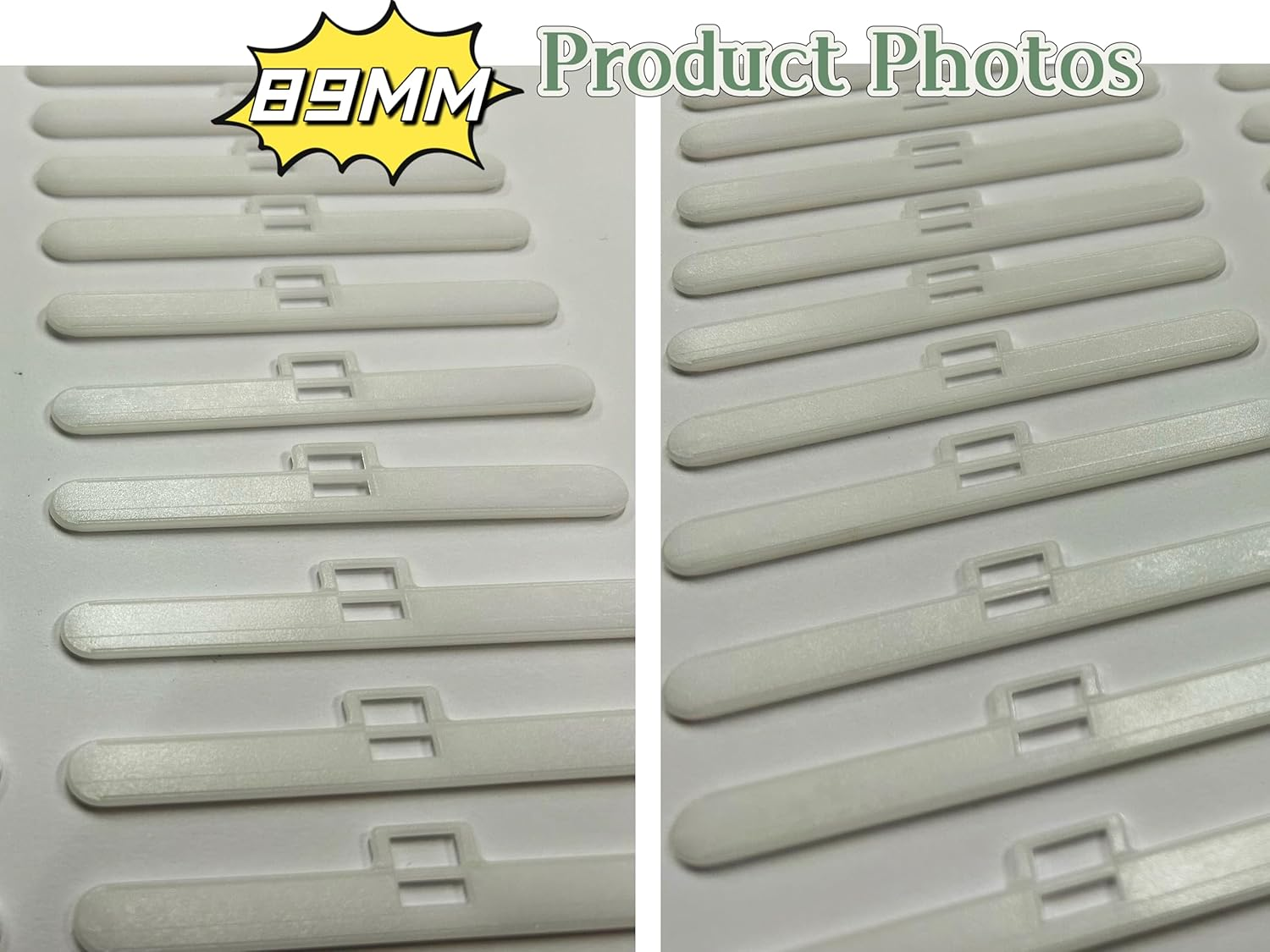 20PCS Blind Slat Top Hangers 89MM / 3.5INCH Vertical Blind Top Hangers Double Hole Window Slat Holder Vertical Blind Accessories Top Holders Spares (White) (89MM) image number 5