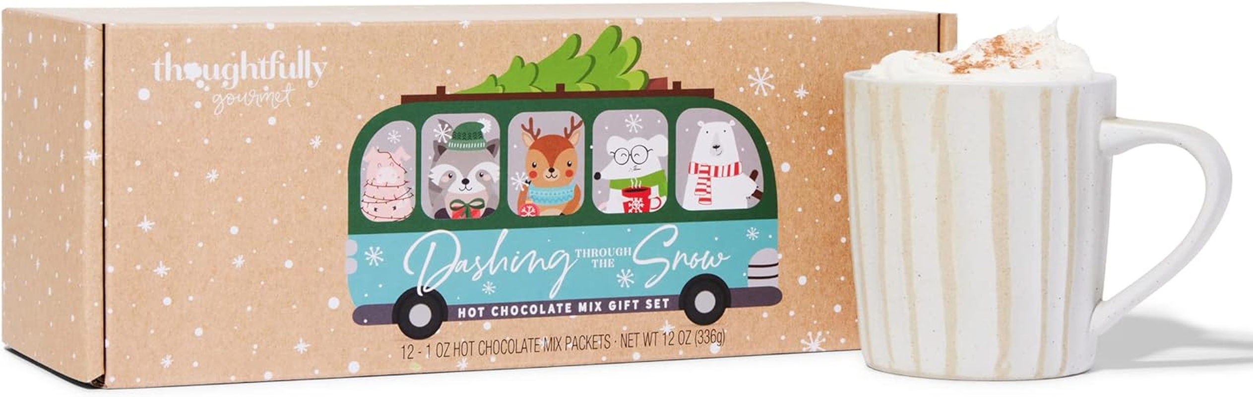 Thoughtfully Gourmet, Character Hot Chocolate Gift Set, Holiday Hot Cocoa Set Flavours Include French Toast, Cookies and Cream, Maple Donut, Toasted Marshmallow and More, Set of 12 image number 3