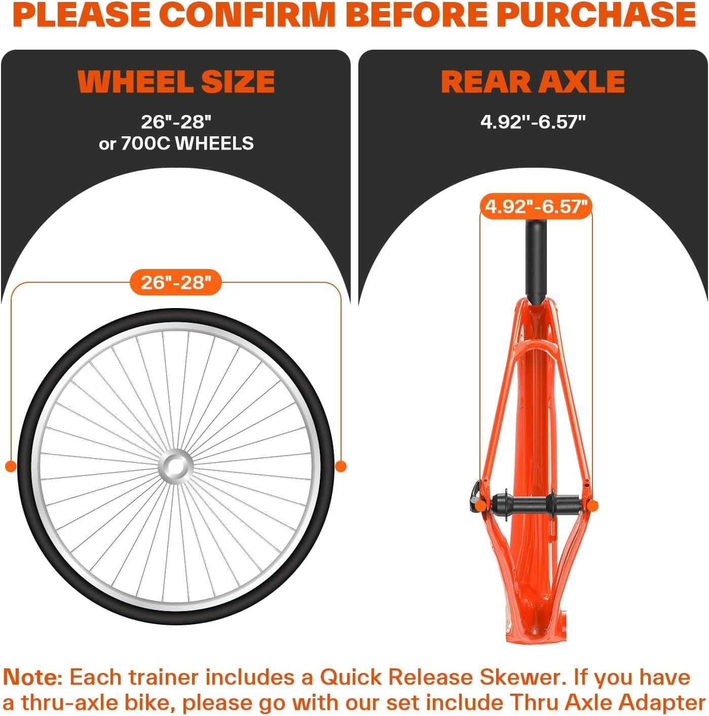 Sportneer Bike Trainer: Magnetic Stationary Bicycle Trainers for 26-28" & 700C Wheels - Adjustable 6 Level Bike Trainer Stand for Indoor Riding with Quick Release Lever & Front Wheel Riser Block image number 4