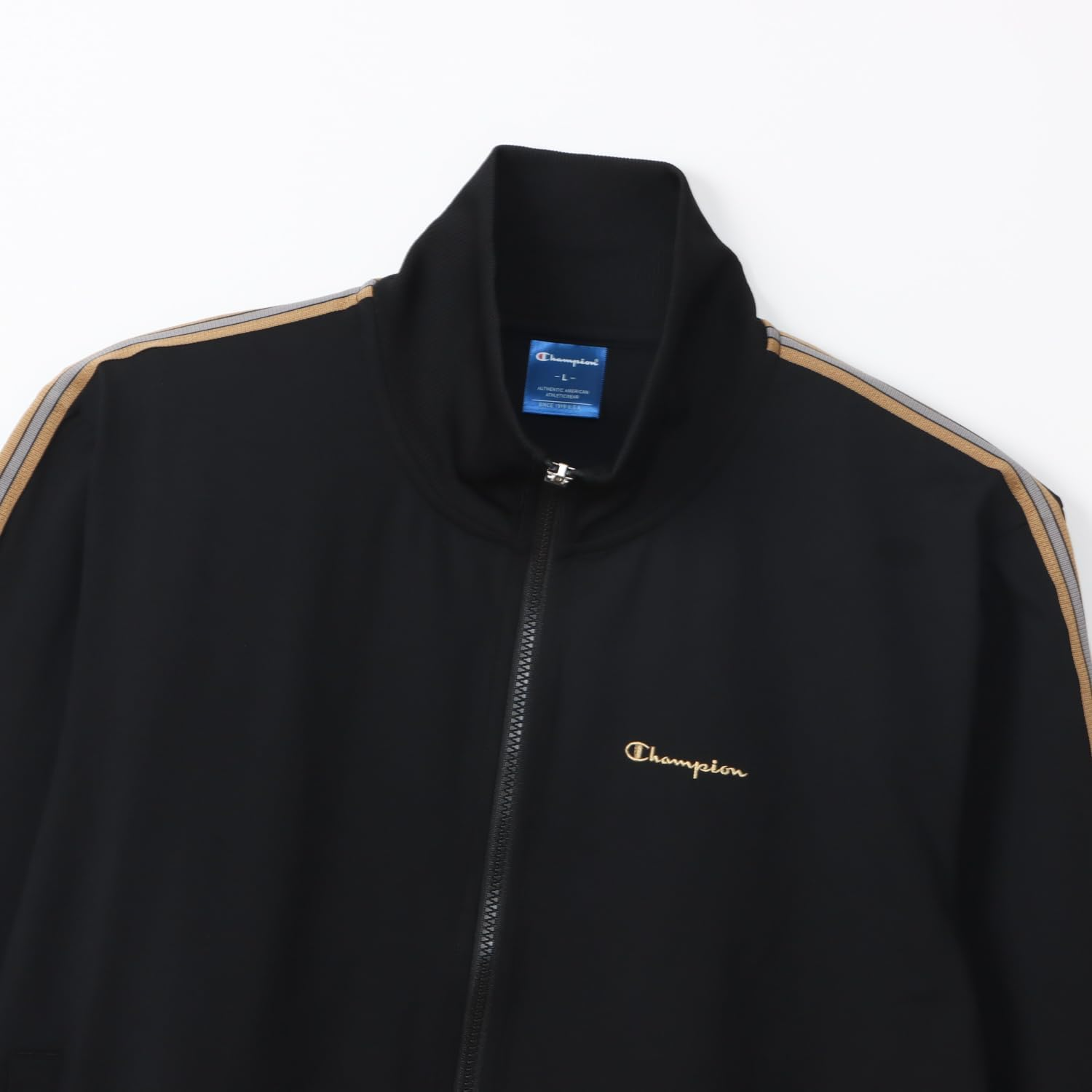 Champion C3-ASE01 Men'S Long Sleeve Jacket, Stretch, Quick Drying, Script Logo Embroidery, Zip Jacket, Basic Sports image number 2