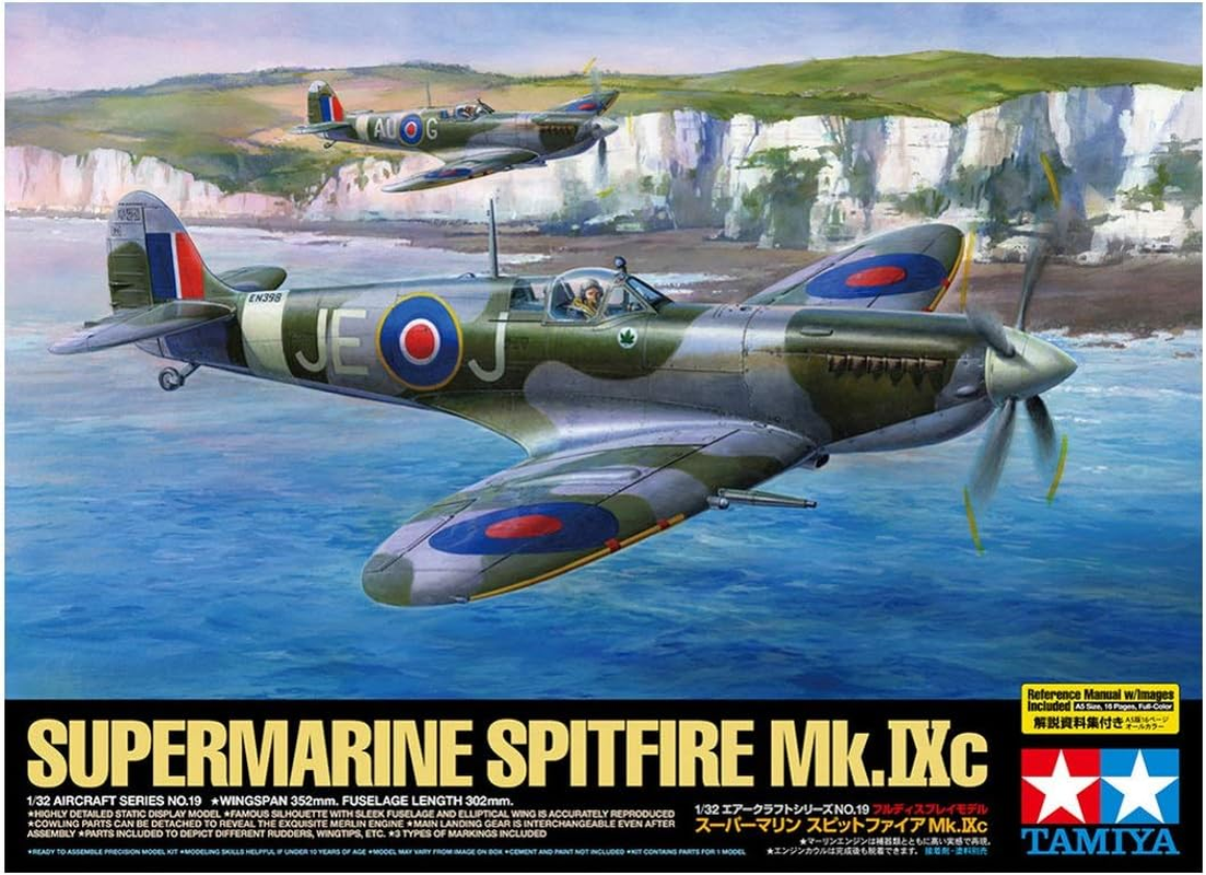 Tamiya 1:32 Scale Supermarine Spitfire MK.IXC Aircraft Model Kit image number 5