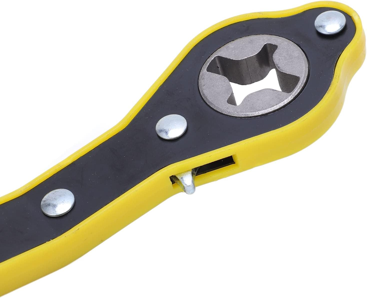 POENVFPO High Carbon Steel Ratchet Wrench for Wheel Tire Removal and Repair - Long Handle Auto Jack Spanner, for Vehicles under 2T image number 3