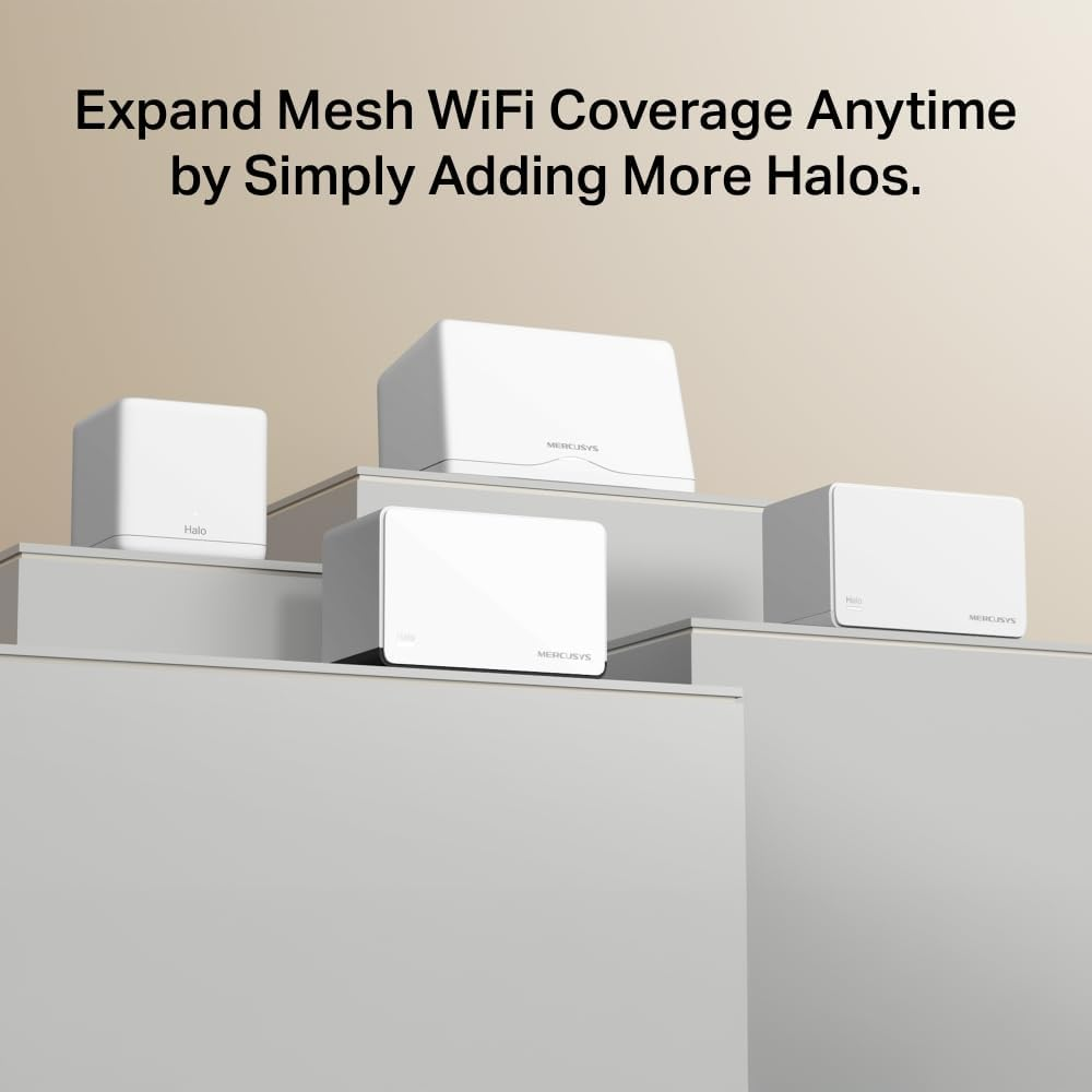 Mercusys AX3000 Whole Home Mesh Wi-Fi 6 System, Dual-Band, 2.5 Gigabit Port, Seamless Roaming, Gaming & Streaming, Smart Home, Easily Manage and Set Up, 2 X H80X + 1 X H85X (Halo H85X(3-Pack)) image number 1