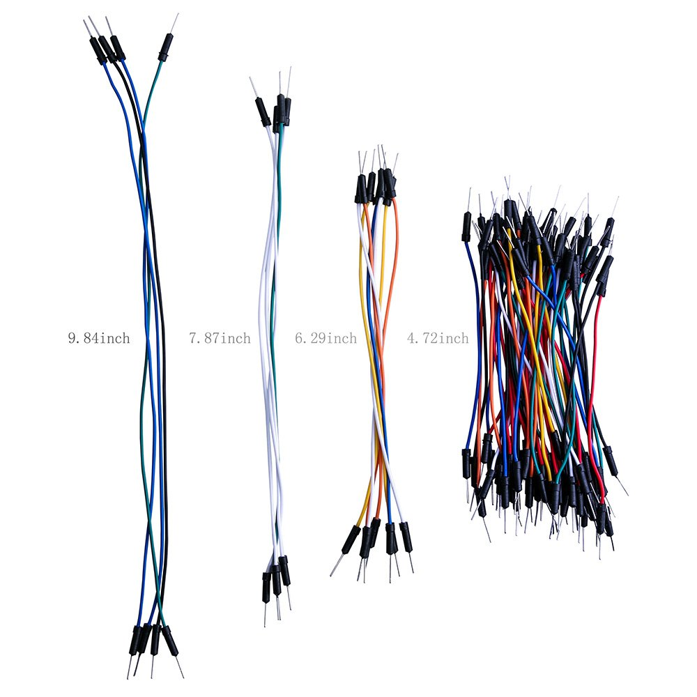ELEGOO 130Pcs Solderless Flexible Breadboard Jumper Wires Kit Male to Male for Arduino Breadboard image number 4