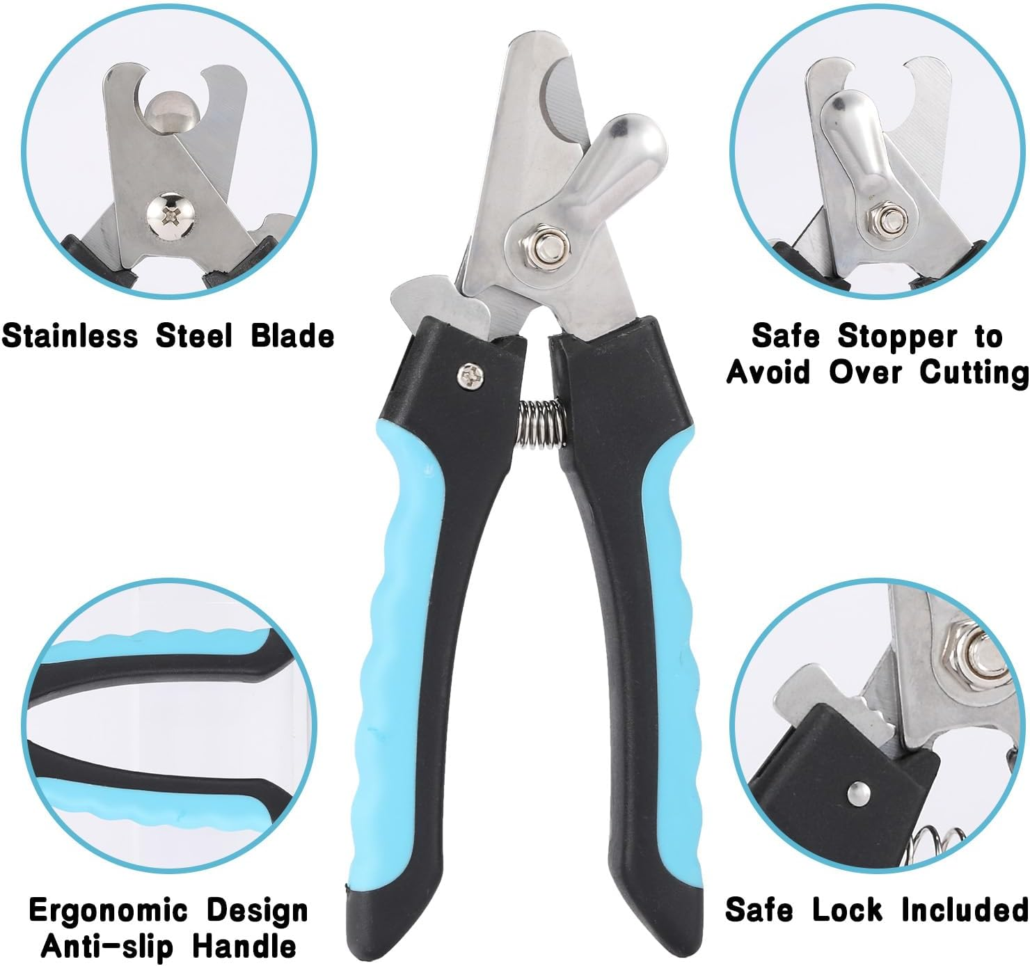 2 Pack Pet Nail Trimmer Clipper Set with 2 Nail Files, Dog Nail Clippers for Small, Large & Medium Dogs Cats Pet Toenail Clippers with Nail Files image number 5