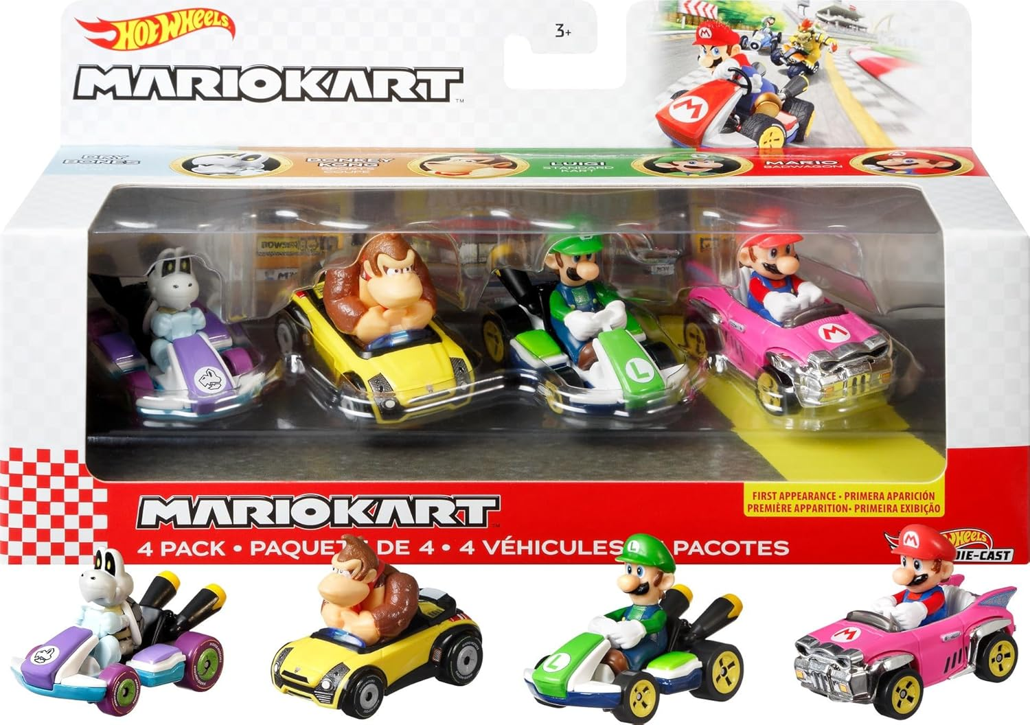Hot Wheels Mario Kart 4-Pk Assortment image number 4