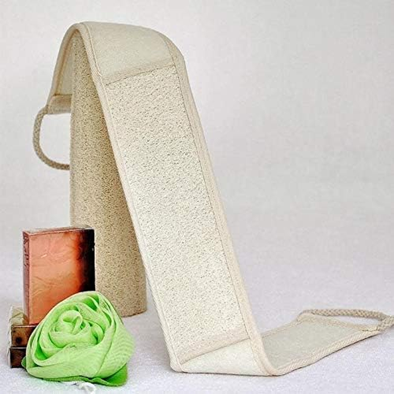 JPMD New Natural Soft Exfoliating Loofah Back Strap Loofah Bath Towel Shower Massage Spa Scrubber Sponge Body Skin Health Cleaning image number 2
