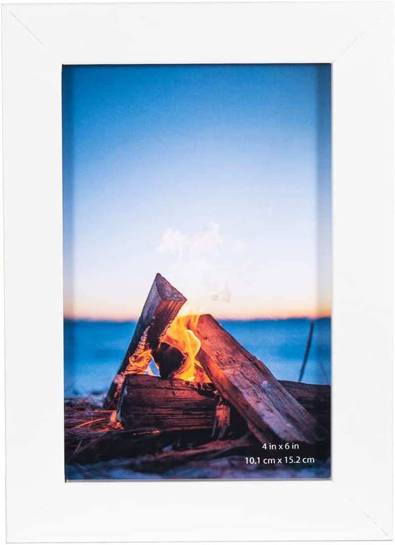 White Wooden 6X4 Inch Picture Photo Frame, Set of 4,15X10 Inch Photo Framefreestanding and Wall Mountable image number 5