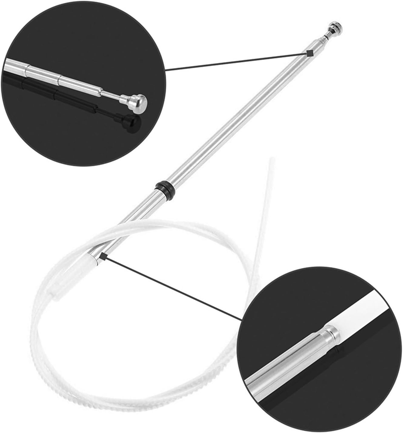 MAX Cool Power Radio Antenna Aerial Mast Rope Compatible with Toyota Landcruiser 100 105 Series image number 1