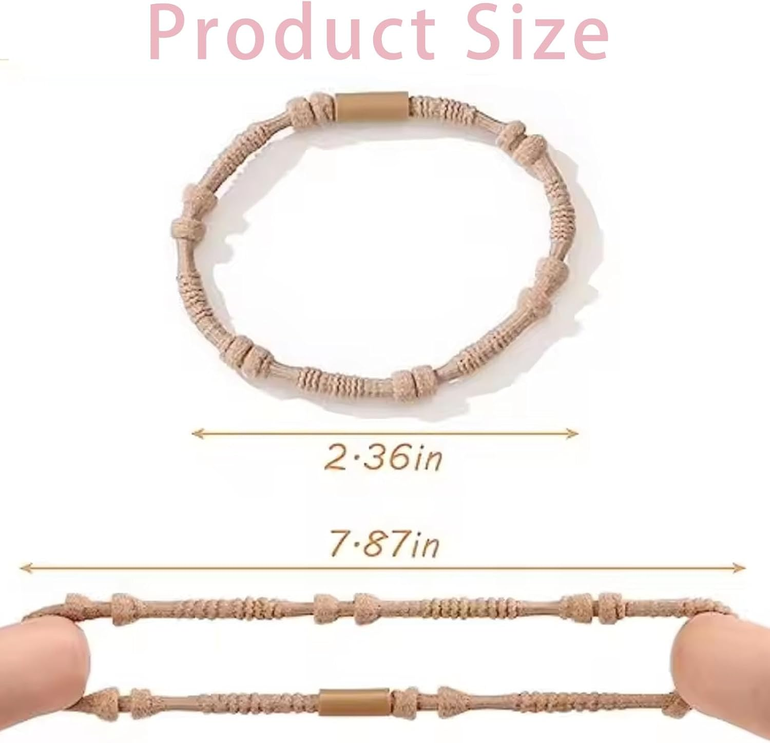 Boho Hair Tie Bracelets for Women 10 Pcs, Stylish & Comfortable Adjustable Wristbands for Thin/Thick Hair, Fashionable Ponytail Holder & Wrist Wrap Gift Set image number 4